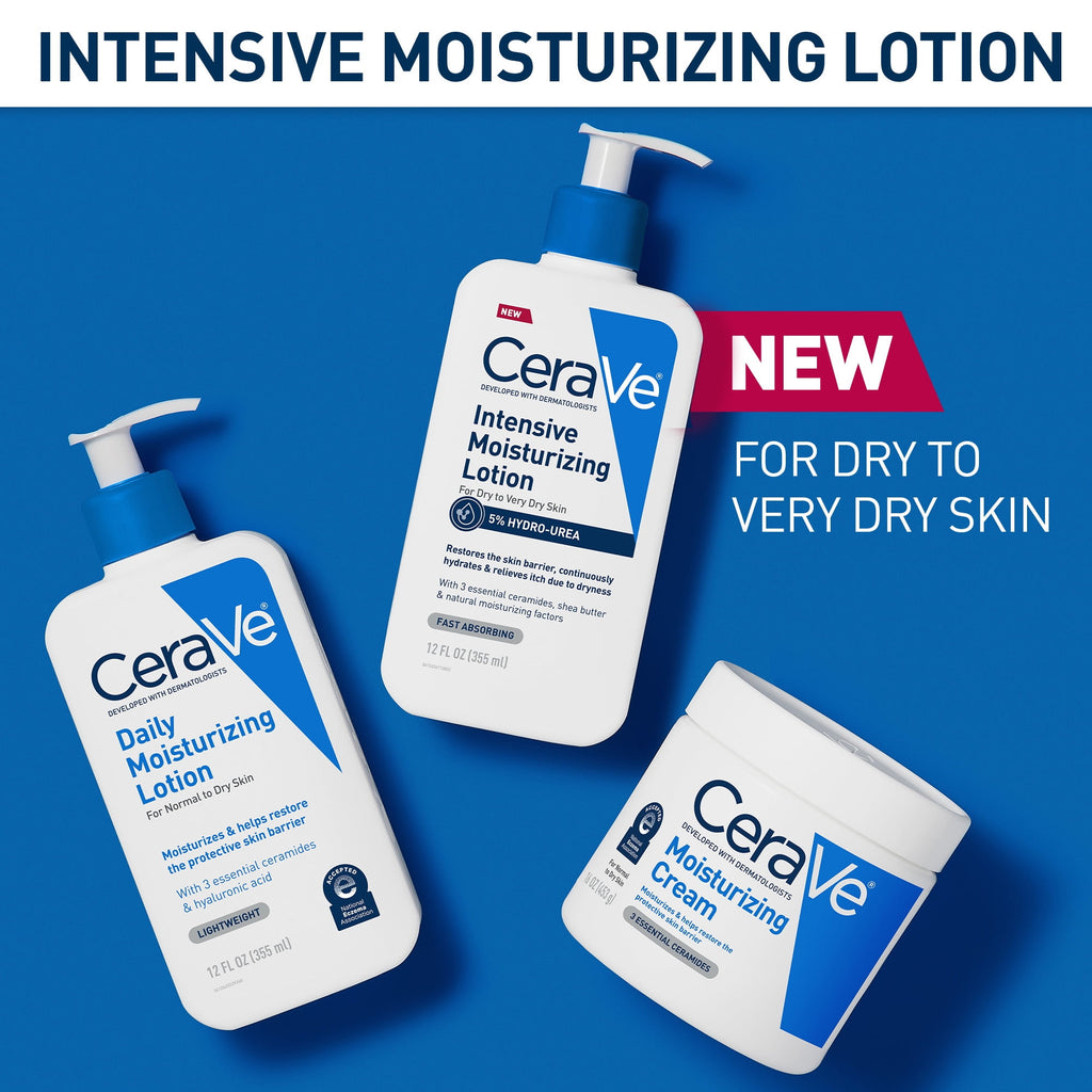 (2 pack) CeraVe Intensive Moisturizing Body Lotion for Dry to Very Dry Skin + Itch Relief