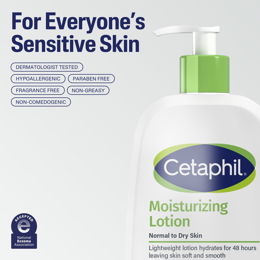 Cetaphil Moisturizing Lotion for Normal to Dry Skin, Hydrating Fragrance Free, 3.4 fl oz