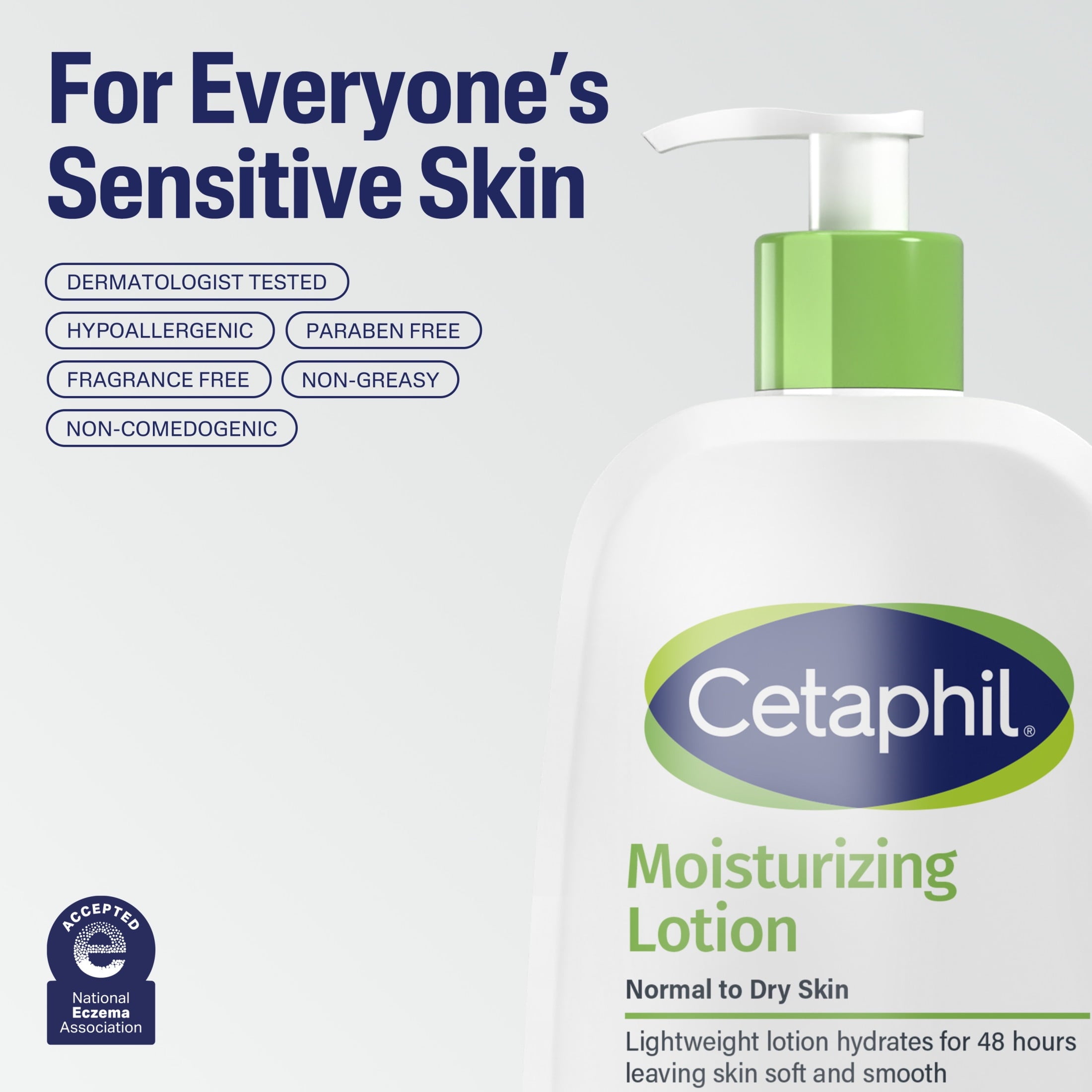 Cetaphil Moisturizing Lotion for Normal to Dry Skin, Hydrating Fragrance Free, 3.4 fl oz
