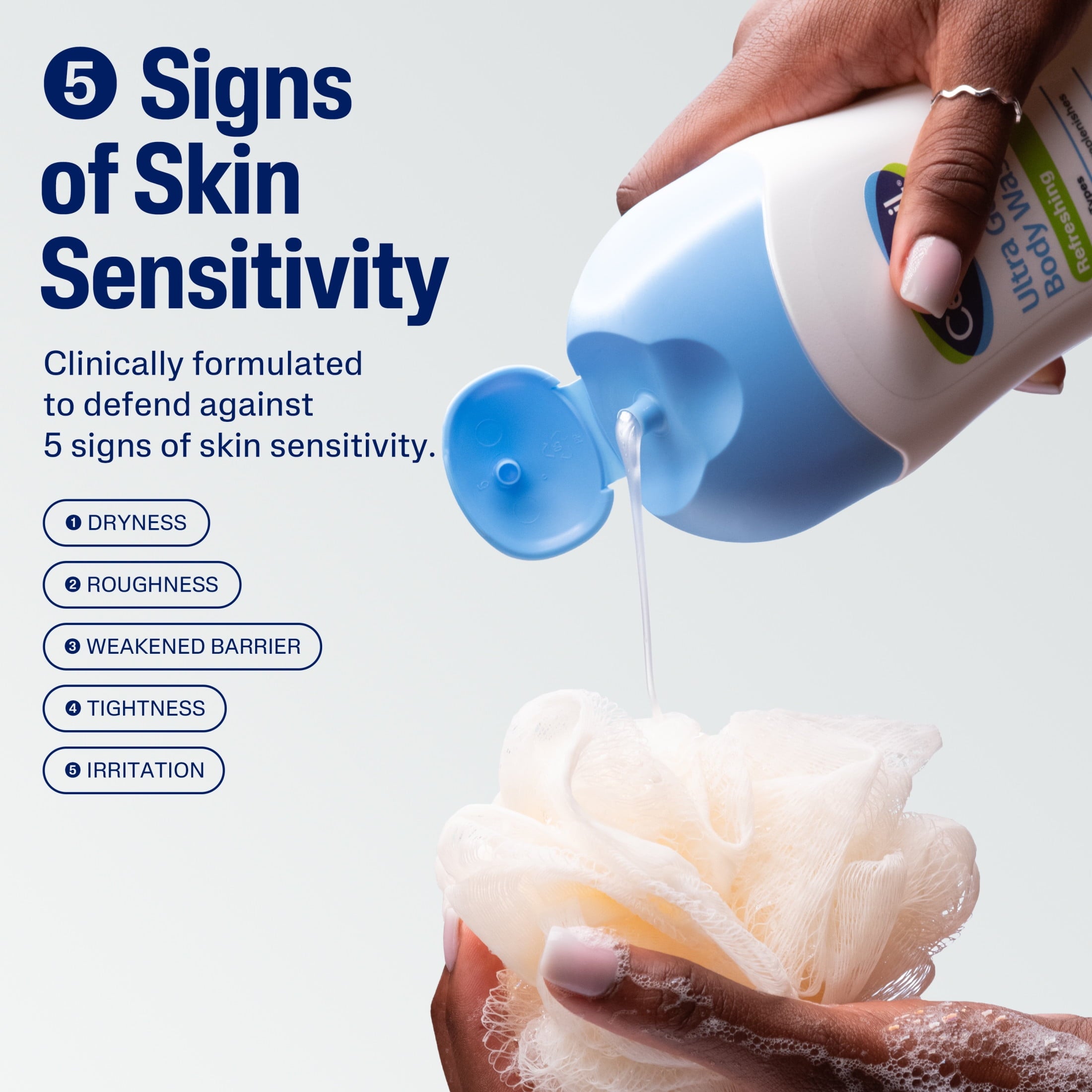 Cetaphil Ultra Gentle Refreshing Body Wash, Refreshing Scent For Dry to Normal, Sensitive Skin, 16.9 fl oz