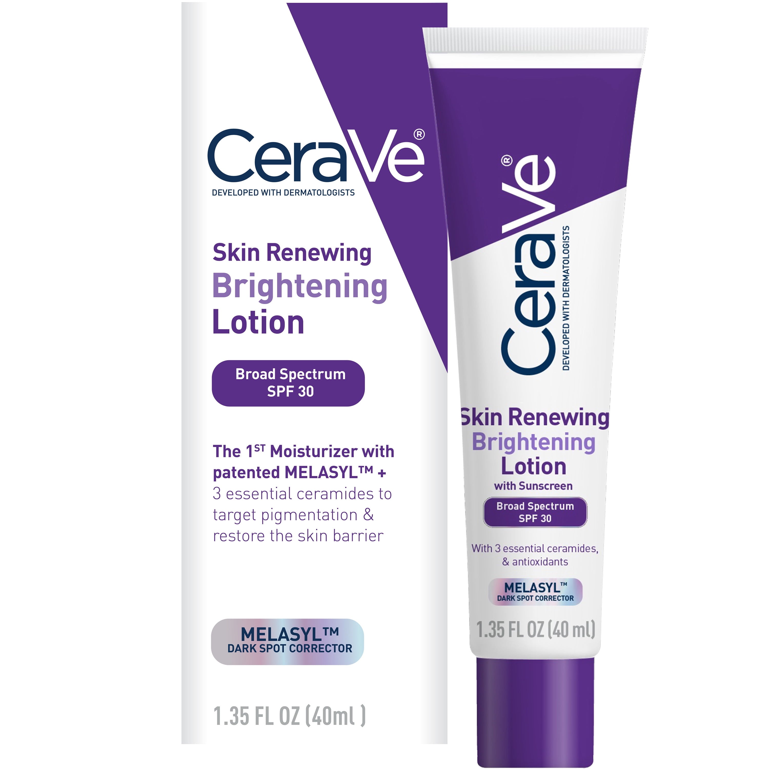 CeraVe Skin Renewing Brightening Lotion SPF 30 1.35 fl oz
