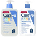 CeraVe Baby Wash & Shampoo + Baby Lotion Bundle, 16 fl oz/16 oz
