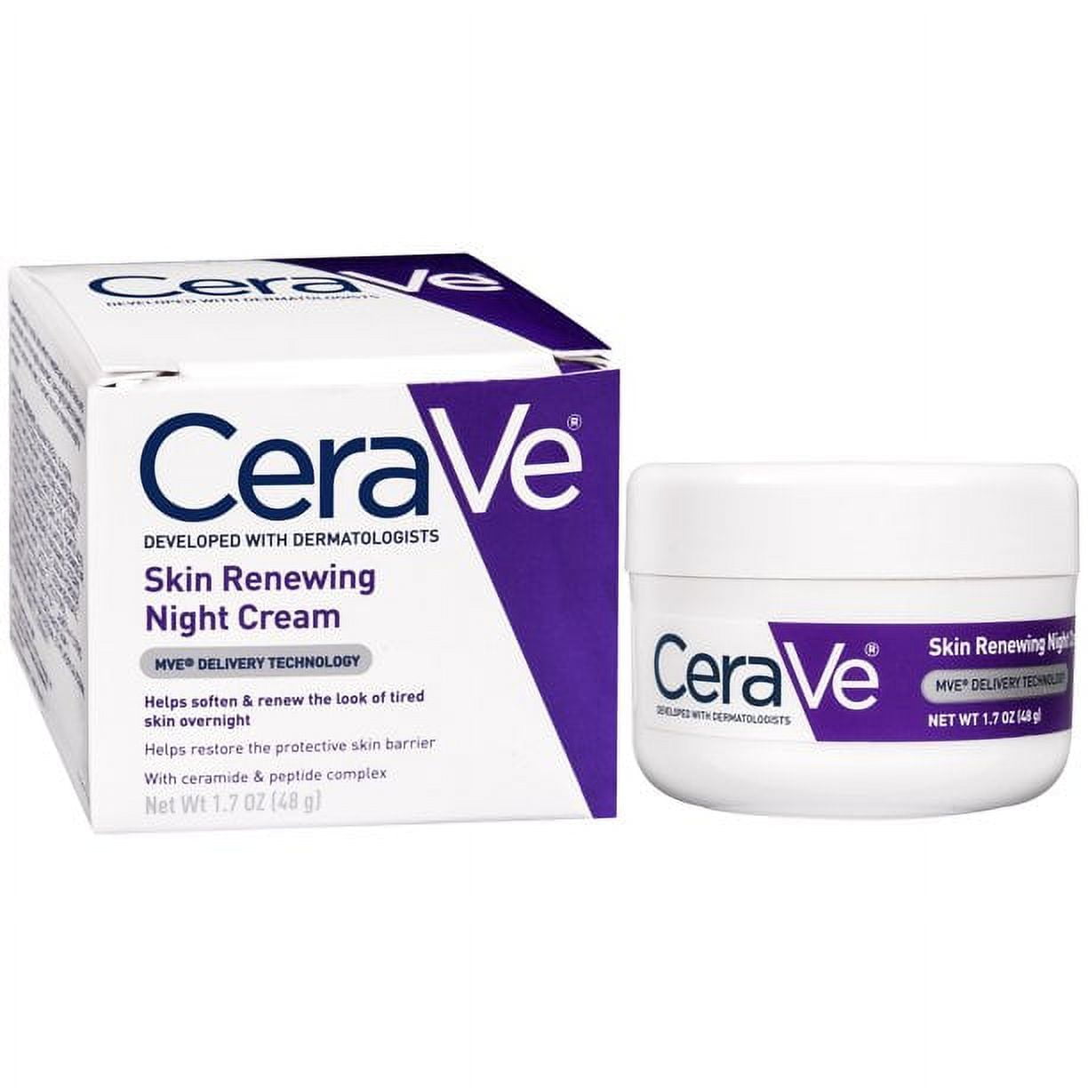 CeraVe Skin Renewing Night Cream 1.7 oz (Pack of 2)