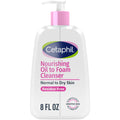 Cetaphil Nourishing Oil to Foam Facial Cleanser, Daily Face Wash for Normal to Dry Skin, 8 fl oz