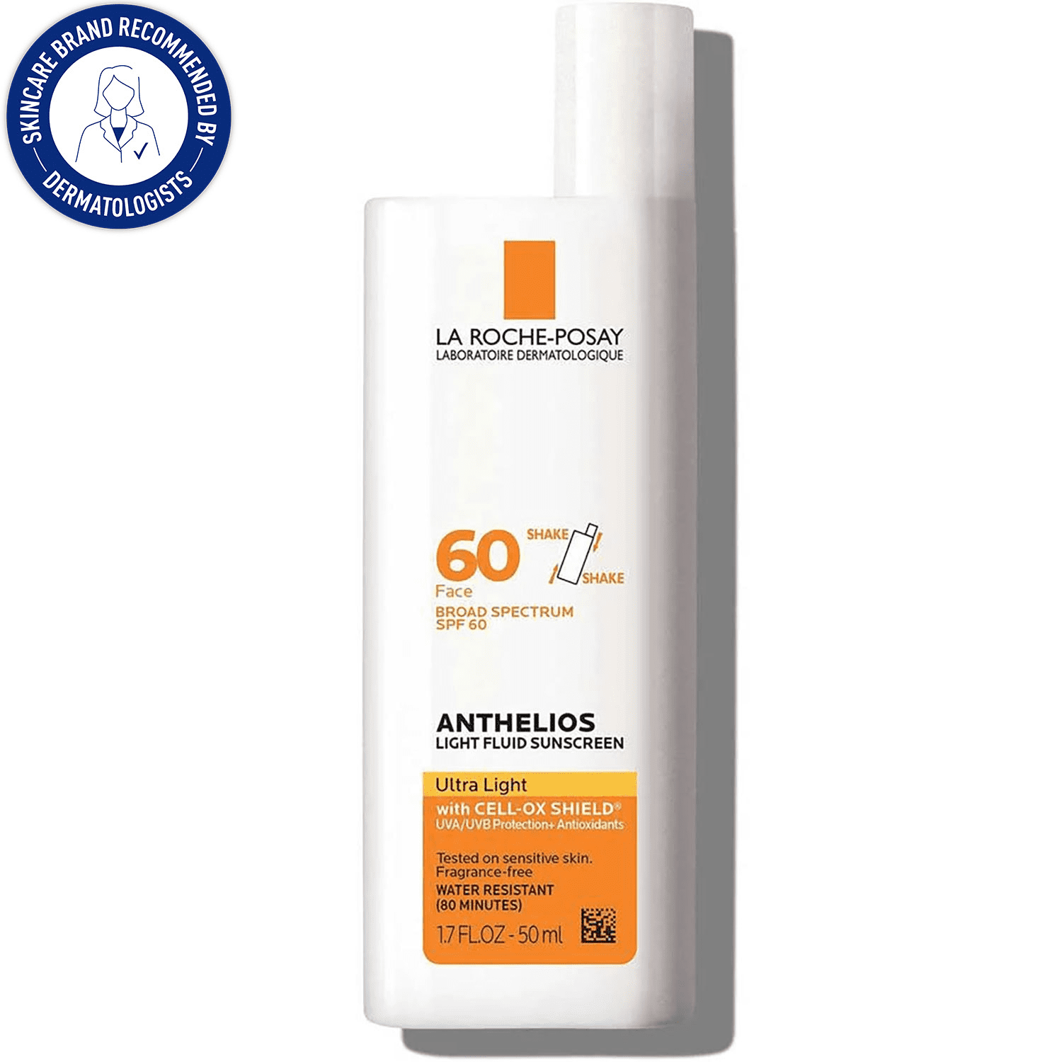 La Roche-Posay Anthelios Ultra Light Fluid Facial Sunscreen Fluid SPF 60 for All Skin Types, 1.7 fl oz