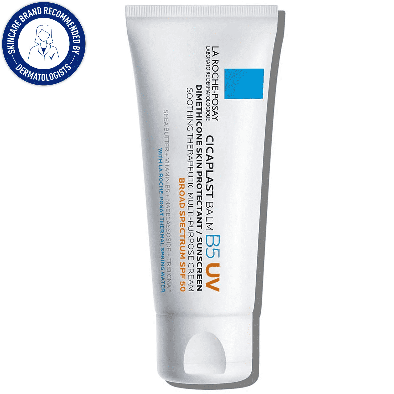 La Roche-Posay Cicaplast Balm B5 UV SPF 50 Face and Body Sunscreen Moisturizer for Sensitive Skin, 1.35 fl oz