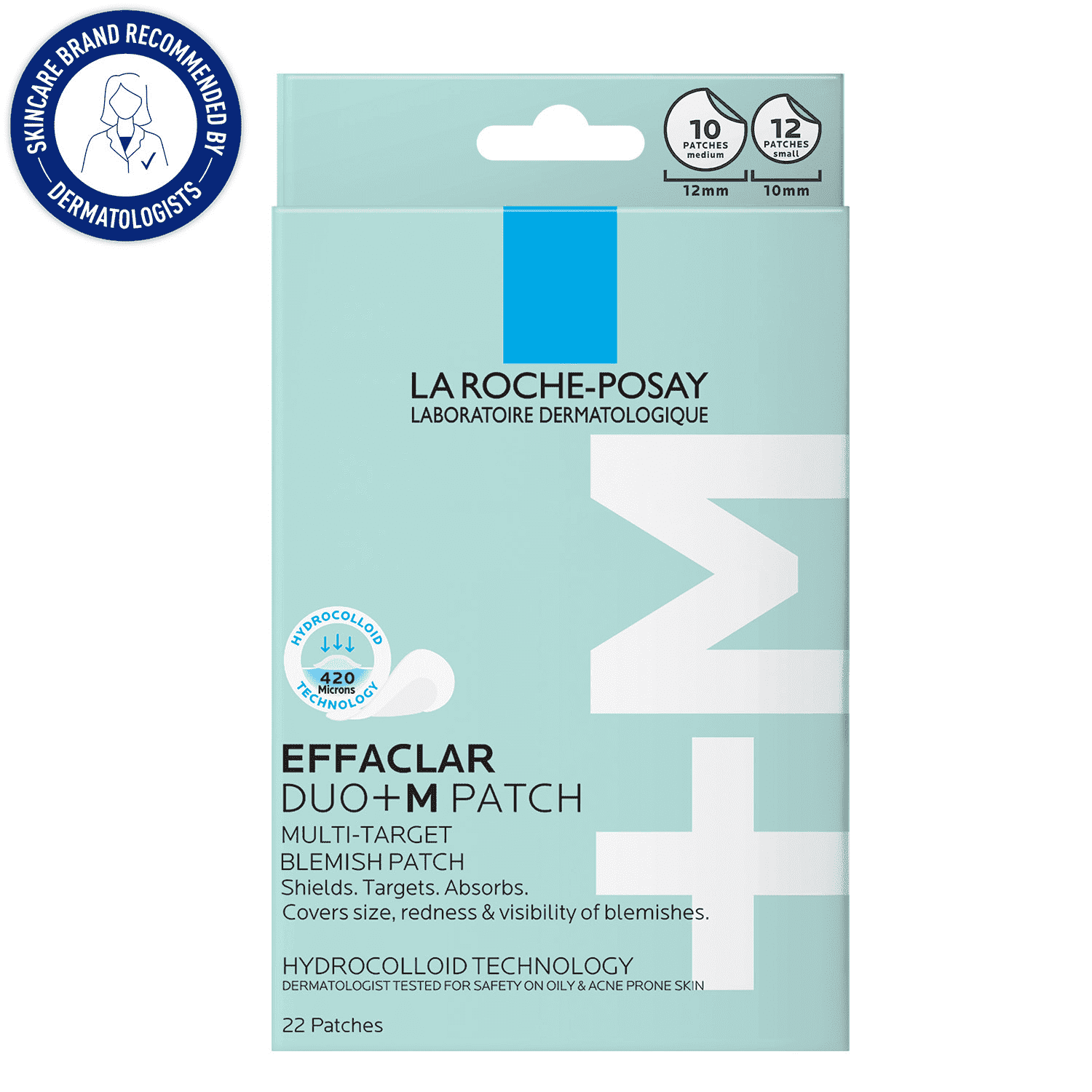 La Roche-Posay Effaclar Duo+ M Multi-Target Pimple Patches, Hydrocolloid Patches for Face, 22 Count