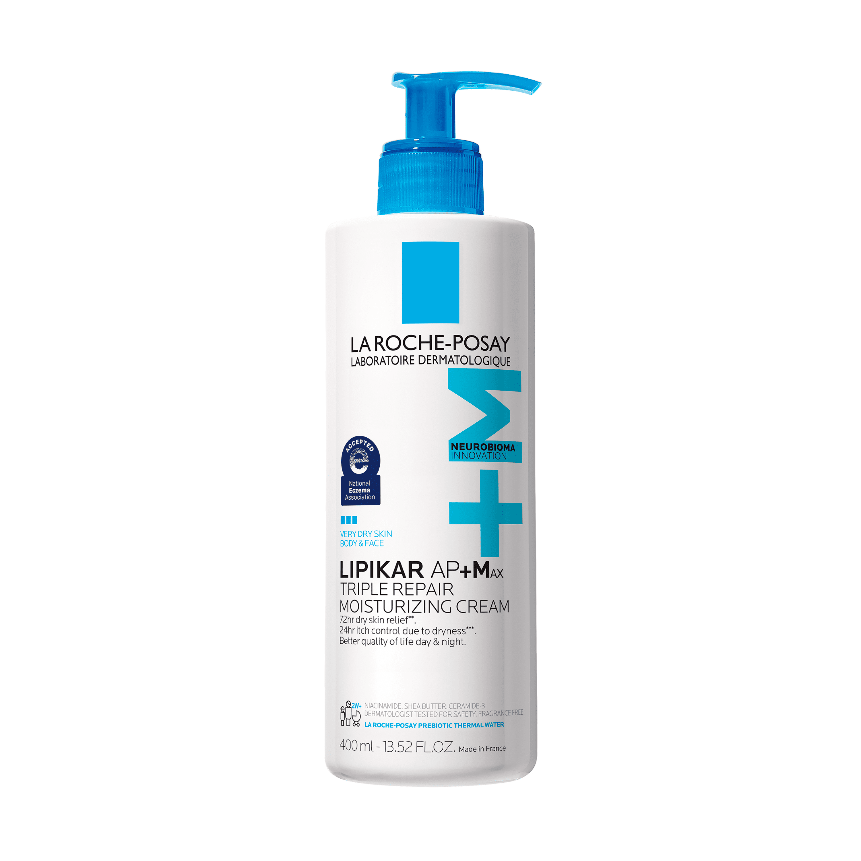 La Roche-Posay Lipikar AP+Max Triple Repair Moisturizing Cream, Body Cream for Dry Skin, 13.52 fl oz
