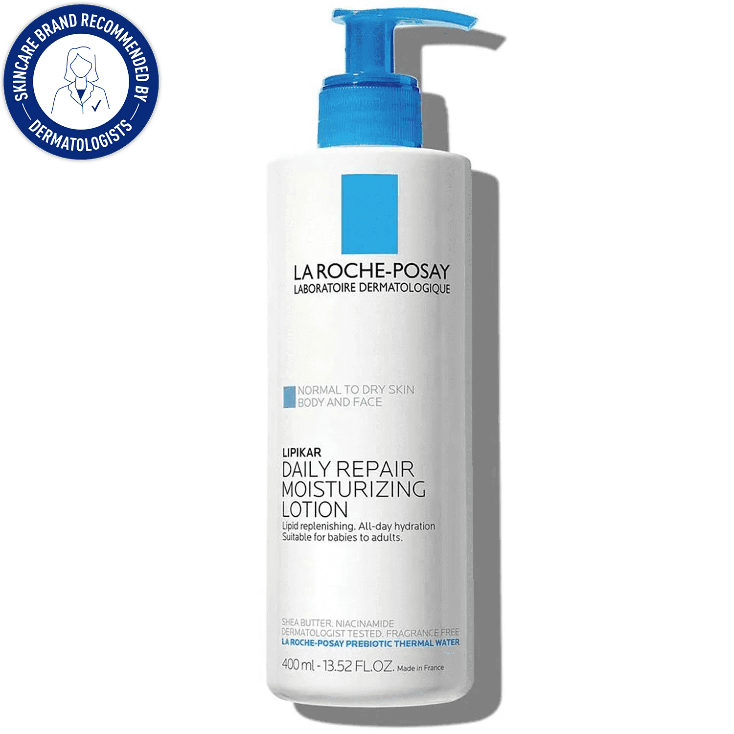La Roche-Posay Lipikar Daily Face & Body Moisturizing Lotion for Normal to Dry Skin, 13.52 fl oz