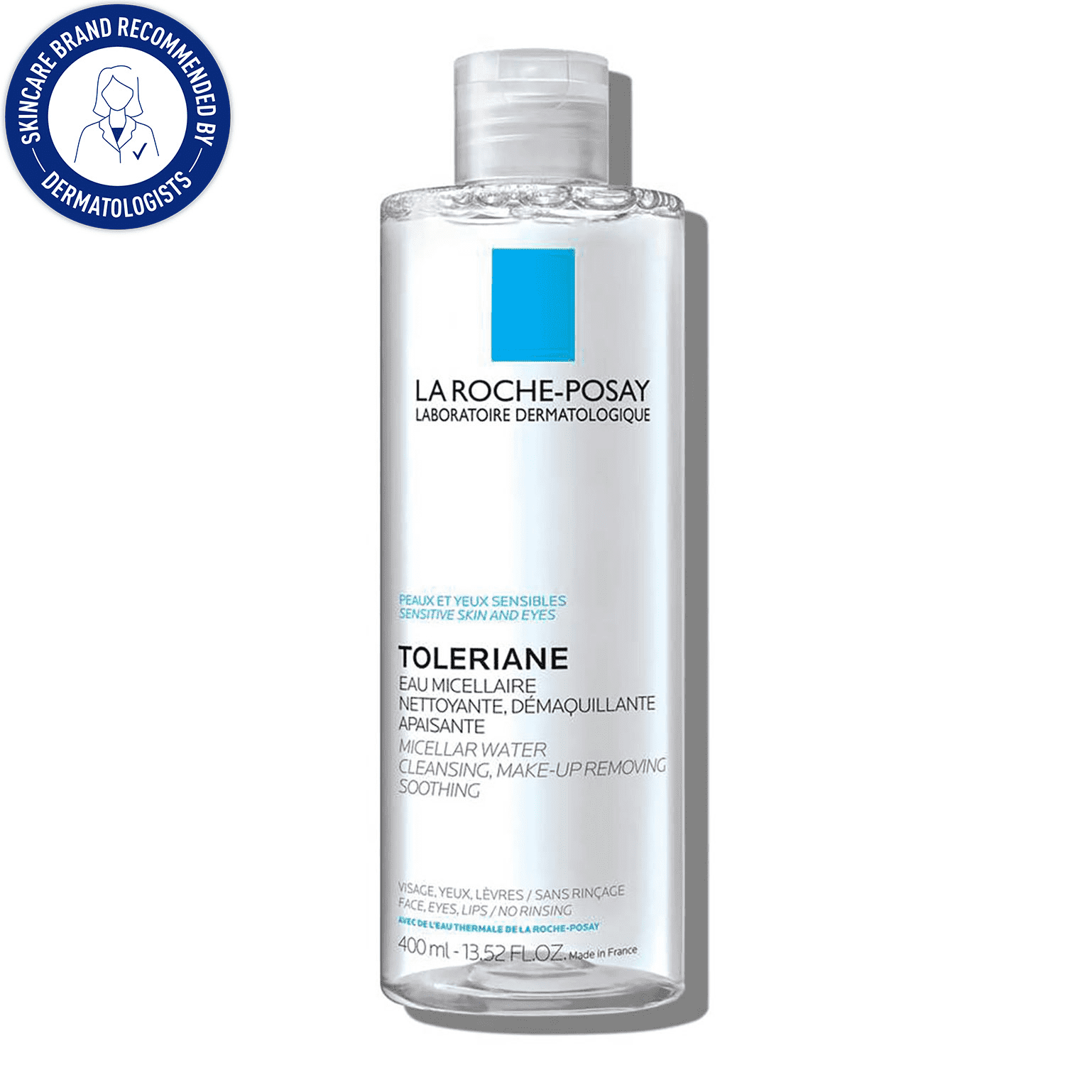 La Roche-Posay Toleriane Micellar Cleansing Water Makeup Remover for Sensitive Skin, 13.52 fl oz