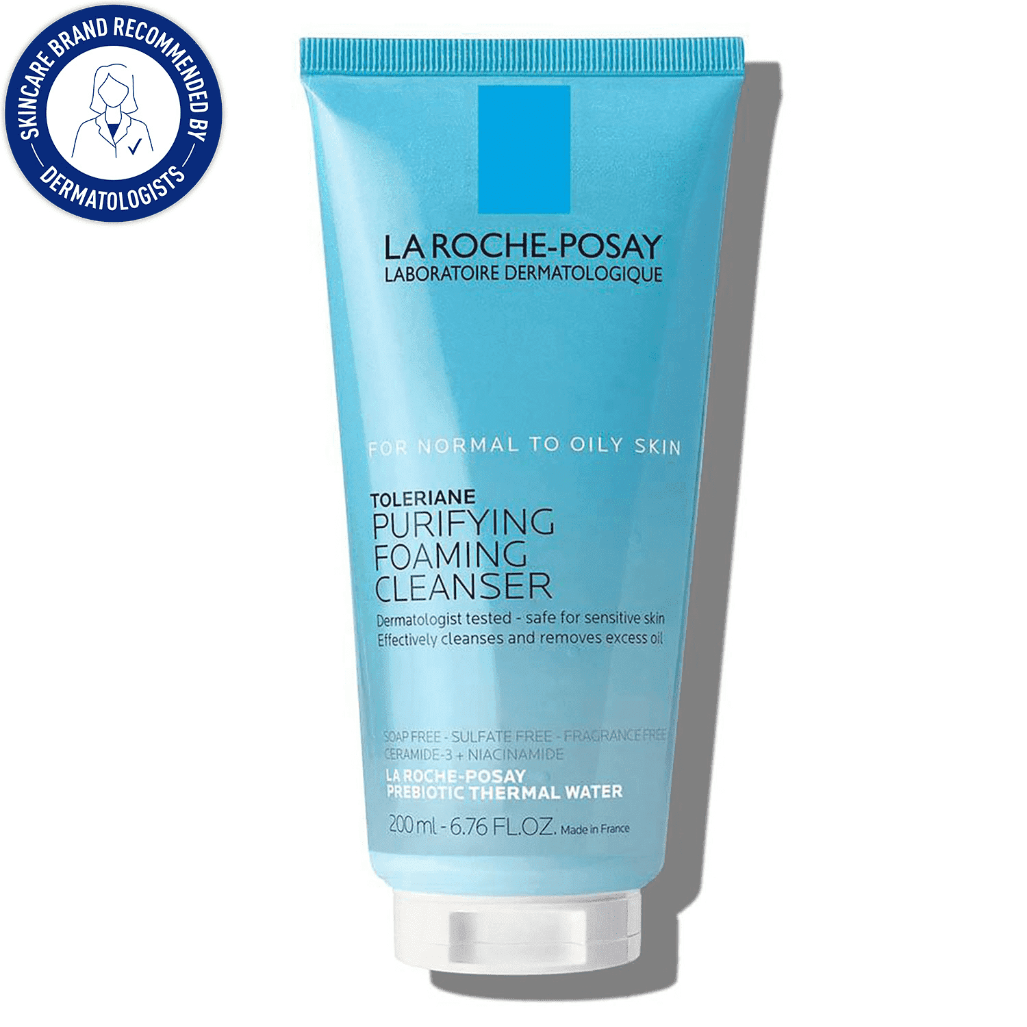 La Roche-Posay Toleriane Purifying Foaming Face Wash for Oily and Normal Skin, Oil-Free Facial Cleanser, 6.76 fl oz