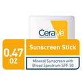 Sunscreen Stick SPF 50 by CeraVe for Unisex - 0.47 oz Sunscreen