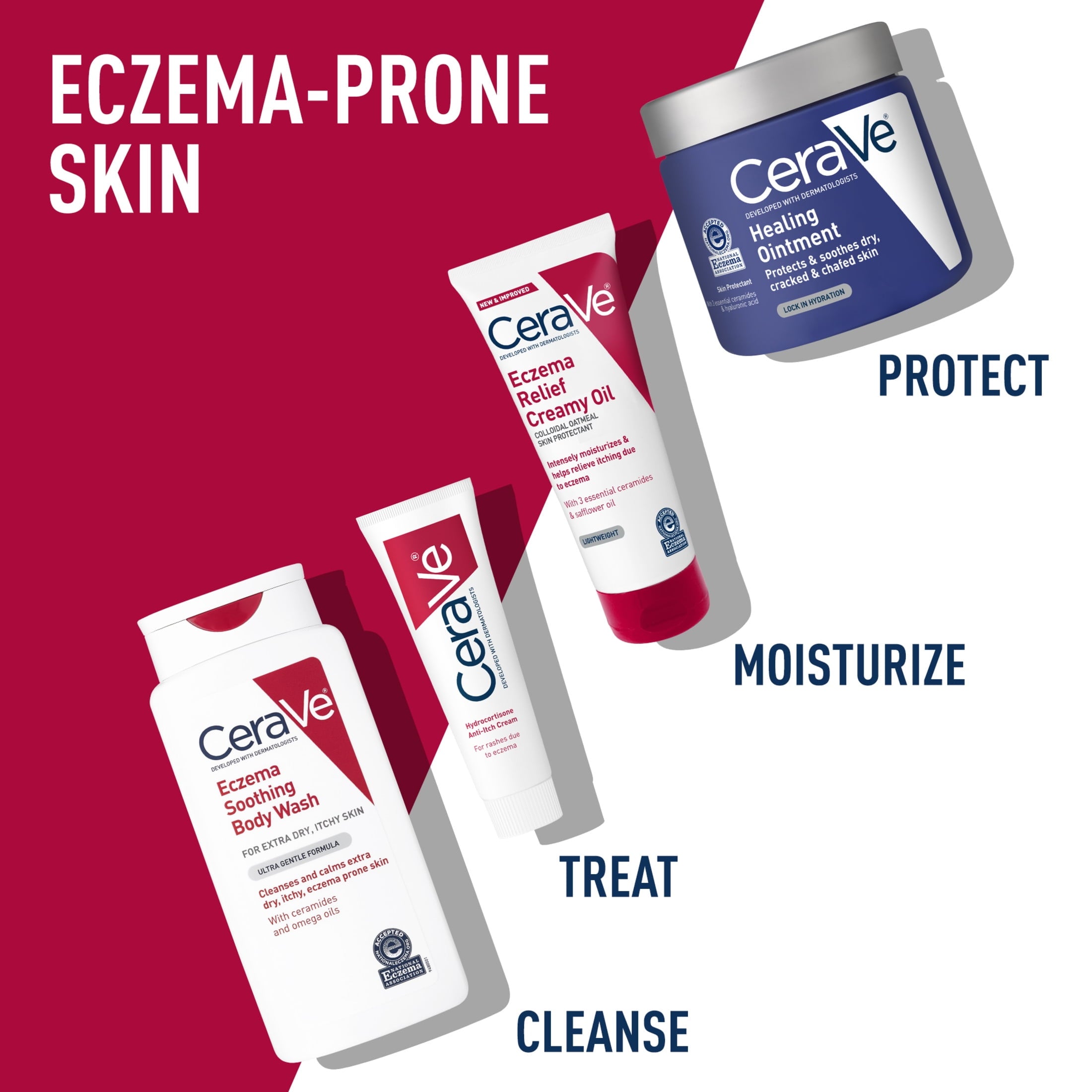 CeraVe Eczema Relief Creamy Body Oil for Itchy Dry Skin with Colloidal Oatmeal, 8 fl oz