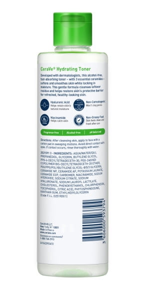 (2 pack) PR CeraVe Hydrating Facial Toner, Alcohol Free Toner for Normal to Dry Skin 6.8 fl oz