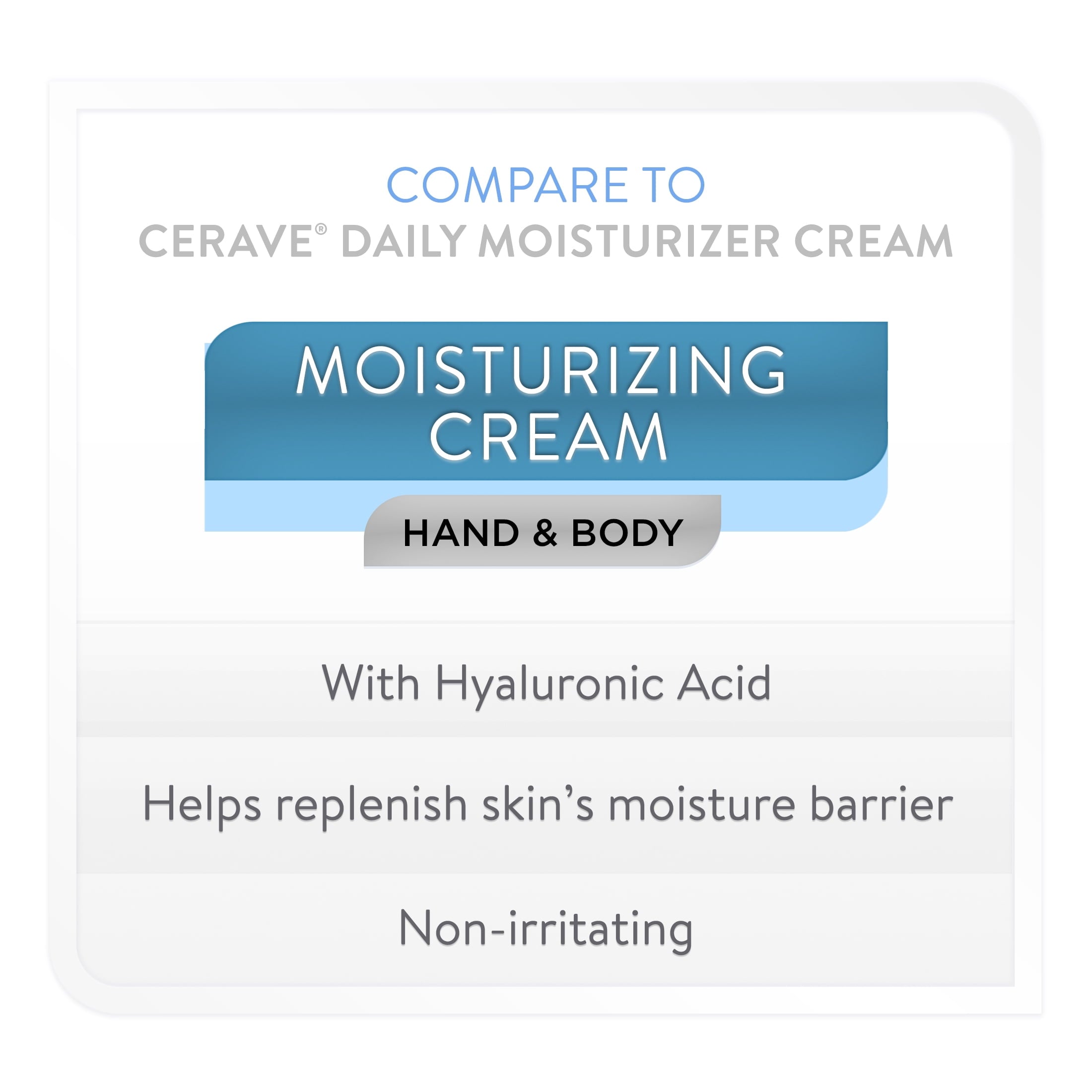 Equate Beauty Hand and Body Moisturizing Cream with Hyaluronic Acid, 12 oz