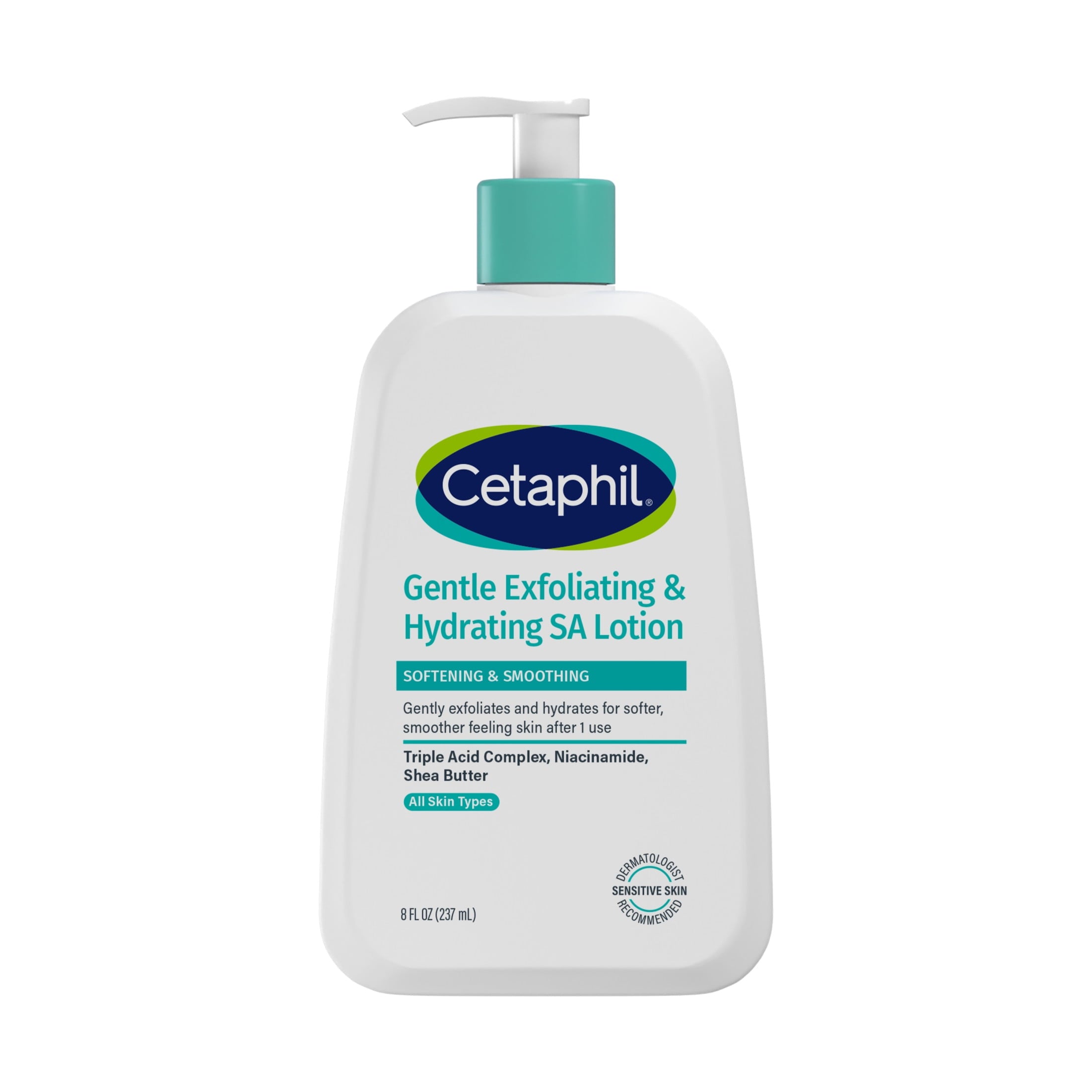 CETAPHIL Gentle Exfoliating SA Face Lotion, Lightweight Moisturizer with Salicylic Acid, 8 fl oz