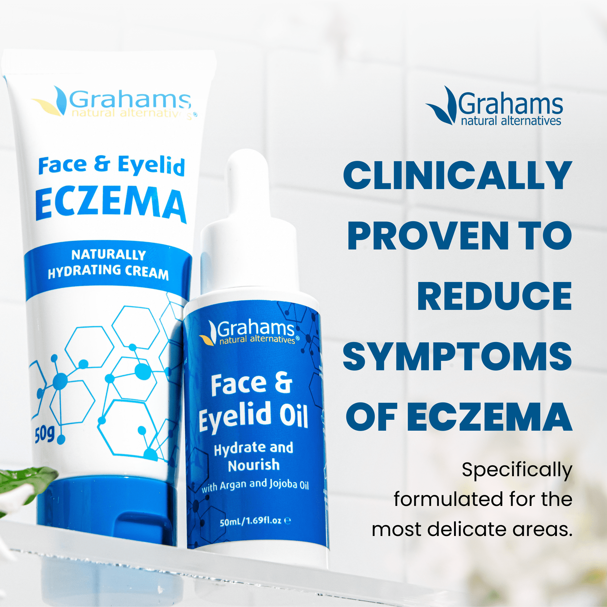 Grahams Natural Face & Eyelid Oil - Hydrating & Nourishing Relief for Eczema-Prone Skin & Dermatitis (1 x 50ml)