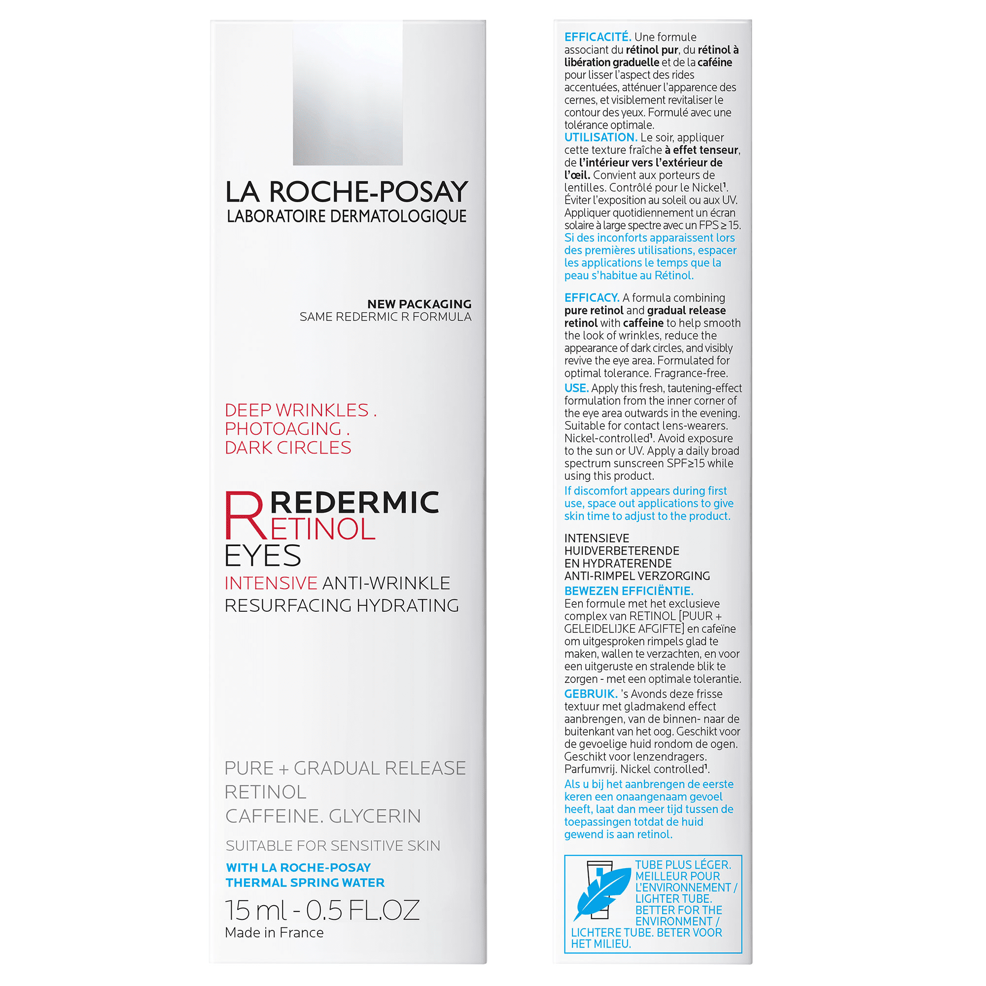 La Roche-Posay Redermic R Eyes Retinol Eye Cream, 0.5 fl oz