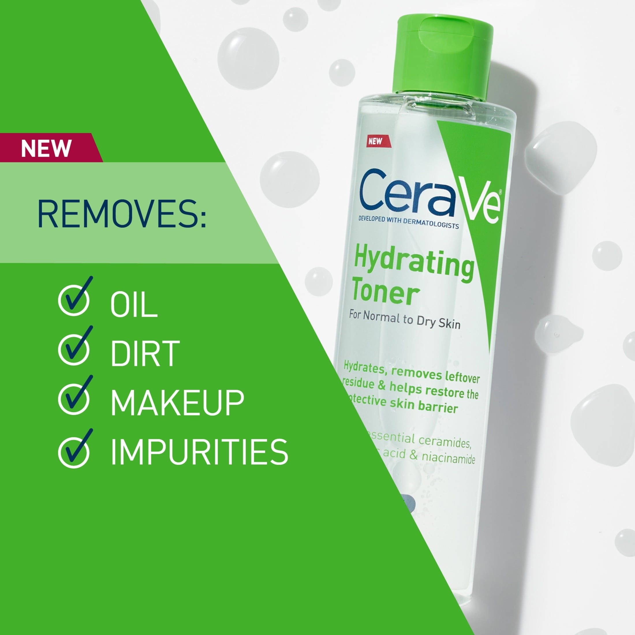 PR CeraVe Hydrating Facial Toner, Alcohol Free Toner for Normal to Dry Skin 6.8 fl oz