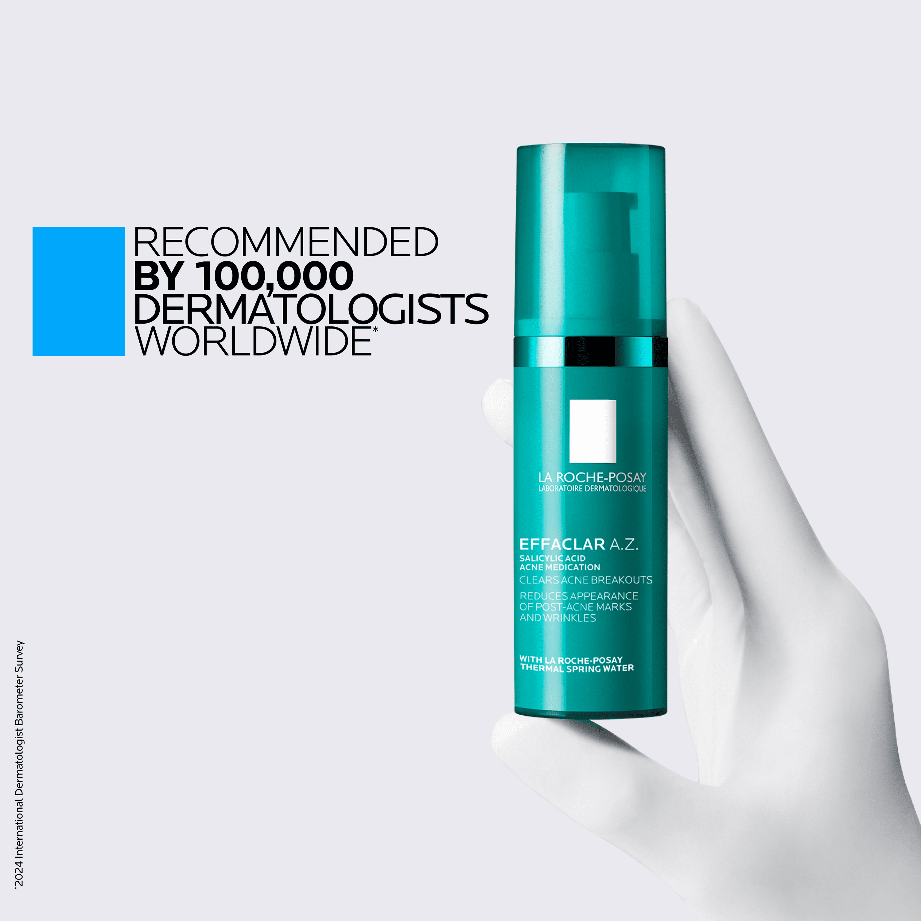 La Roche-Posay Effaclar AZ Acne Treatment Gel for Blemishes and Dark Spots with Salicylic Acid, 1.35 fl oz