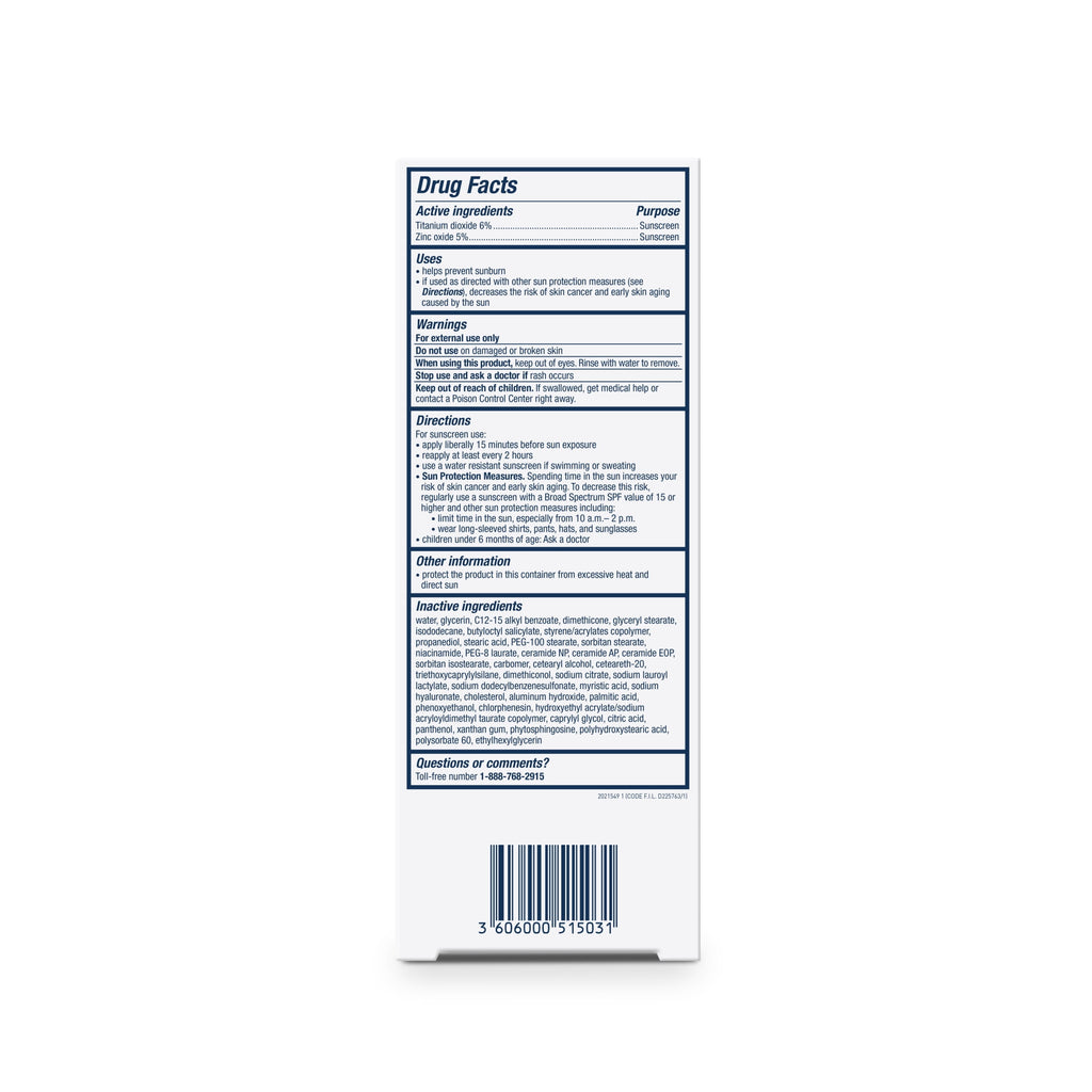 CeraVe Hydrating Mineral Sunscreen SPF 30 Face Lotion for Sensitive Skin, Kids & Adults 2.5 oz