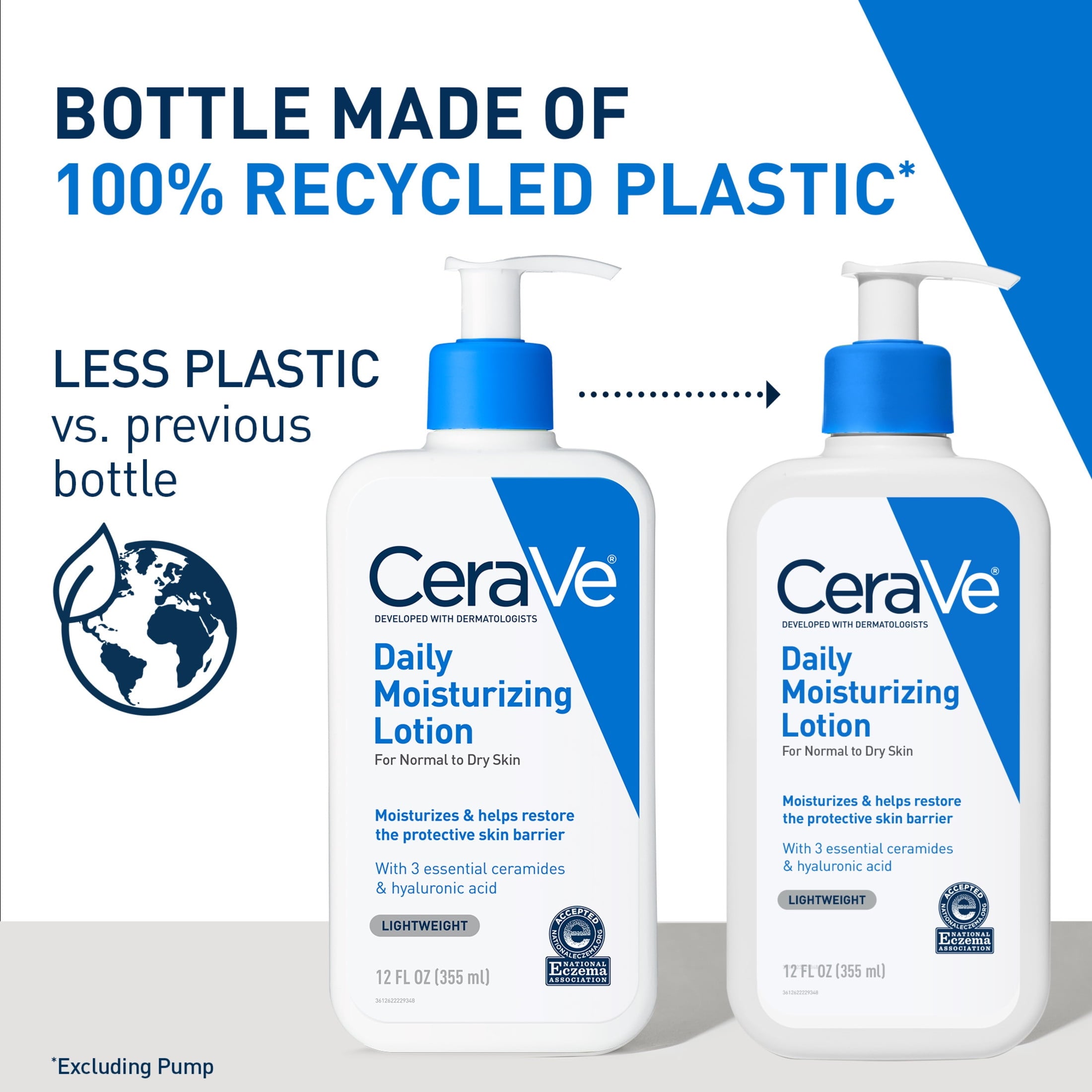 CeraVe Daily Moisturizing Lotion 12 oz, Gentle Hydrating Shampoo & Conditioner (2 x 1oz)