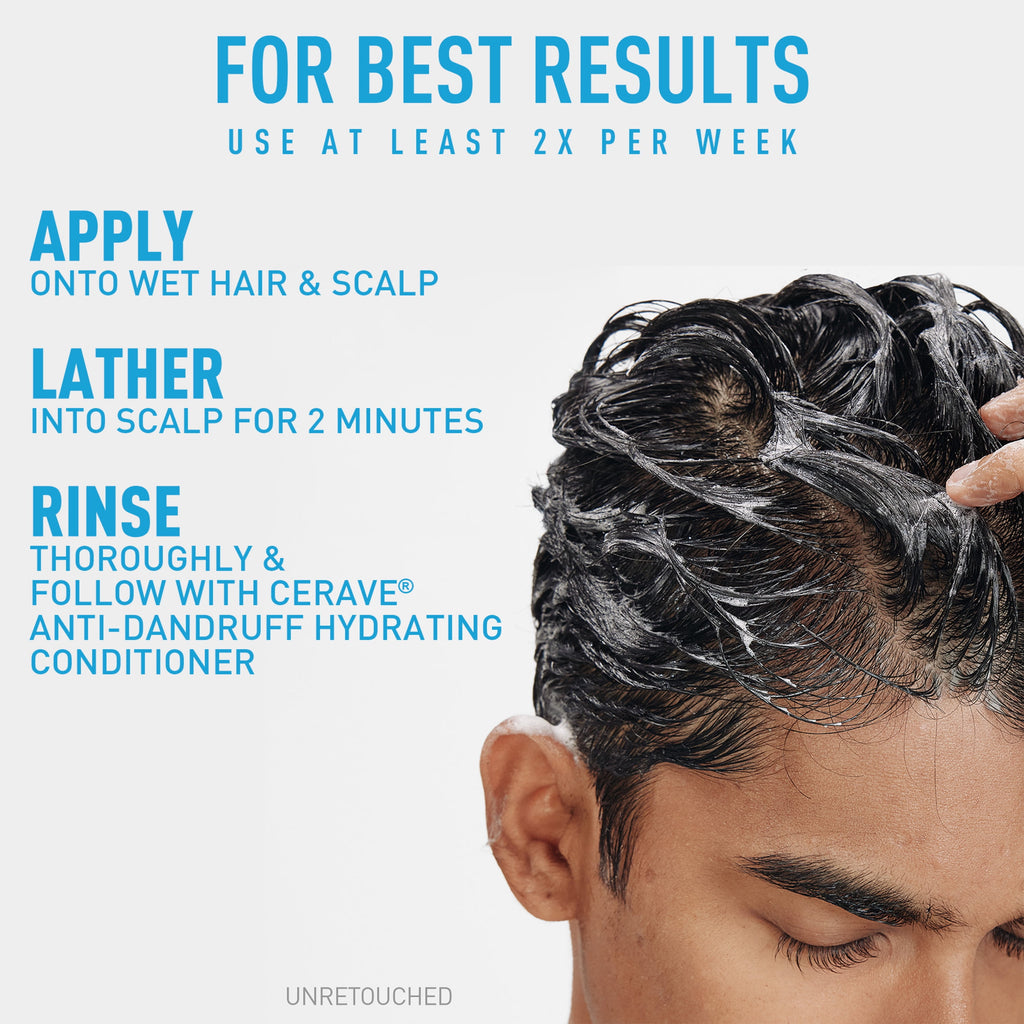 CeraVe Hydrating Anti-Dandruff Shampoo for Flakey Itchy Scalp 19 fl oz