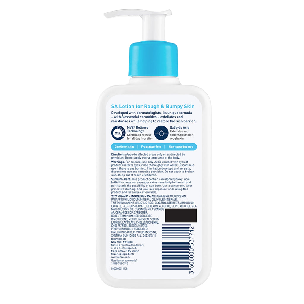 CeraVe Exfoliating SA Lotion with Salicylic Acid for Rough & Bumpy Skin, 8 fl oz
