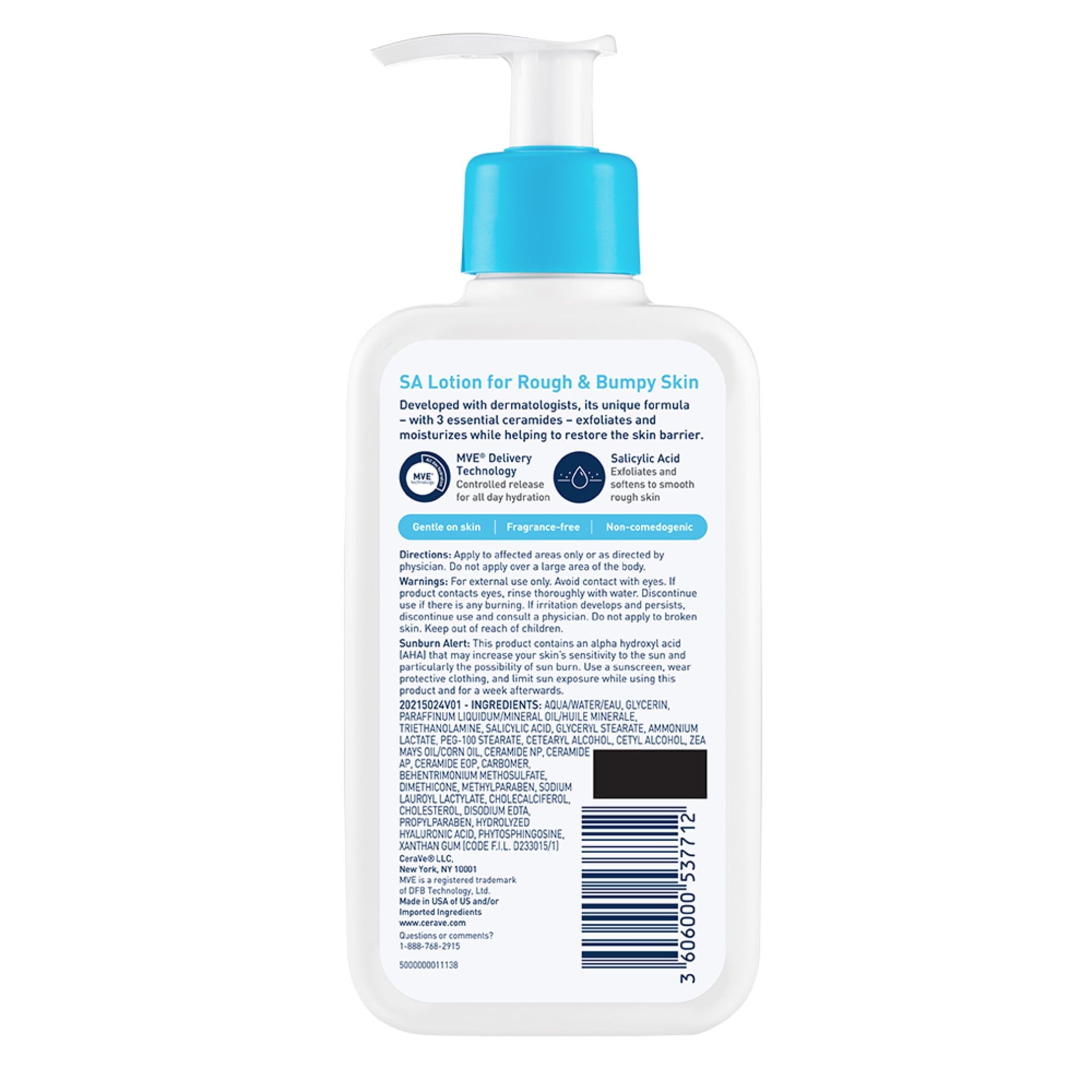 CeraVe Exfoliating SA Lotion with Salicylic Acid for Rough & Bumpy Skin, 8 fl oz