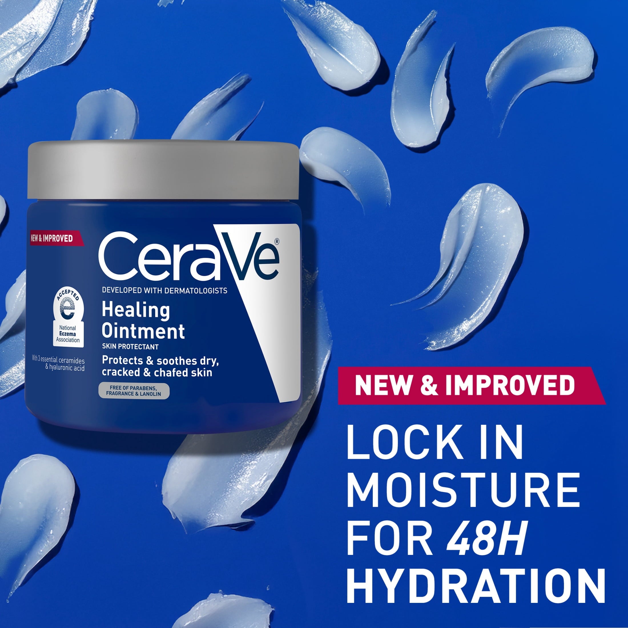(2 pack) CeraVe Healing Ointment for Face & Body, Protects and Soothes Dry, Cracked, & Chafed Skin 12 oz