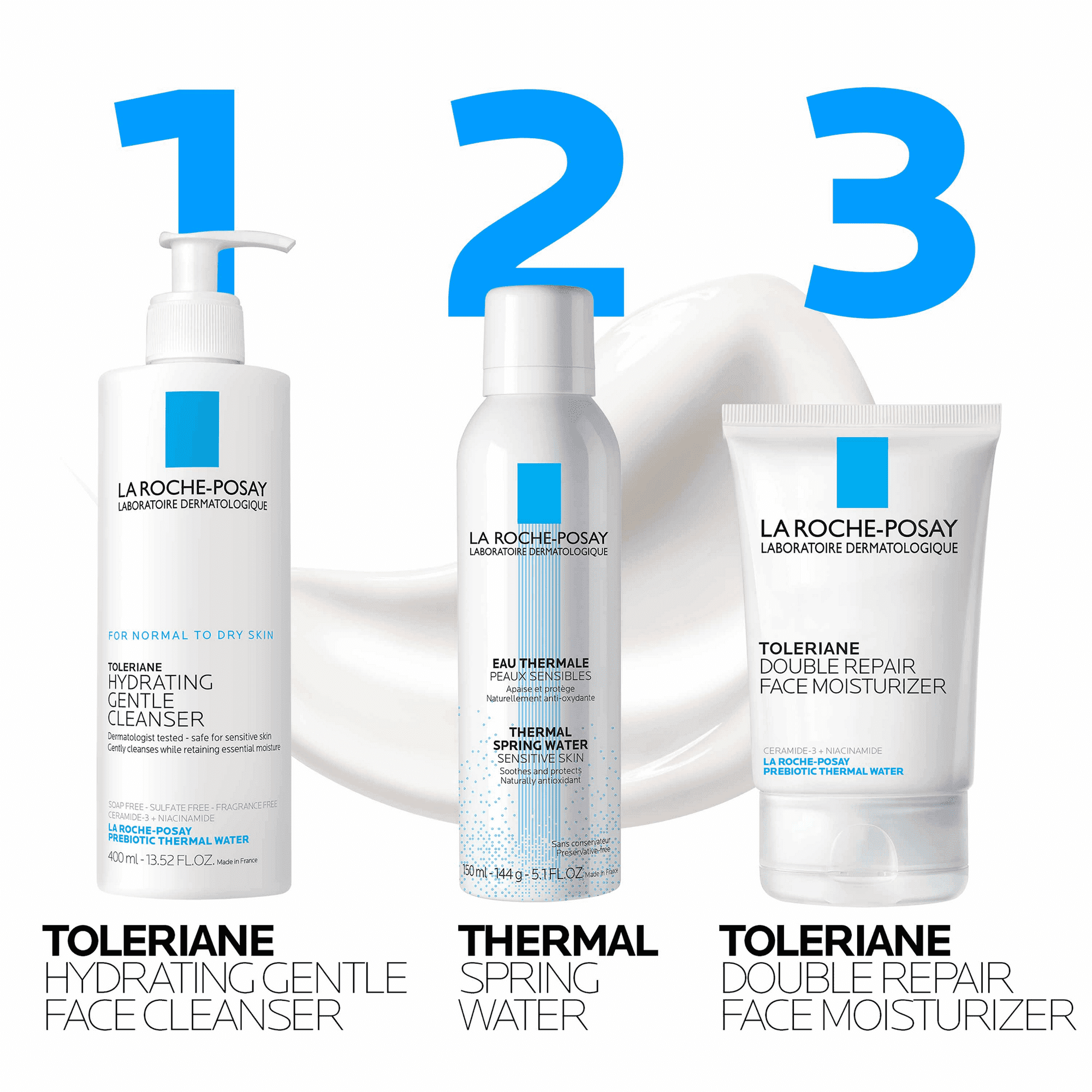 La Roche-Posay Toleriane Double Repair Face Moisturizer for Sensitive Skin, 3.38 fl oz