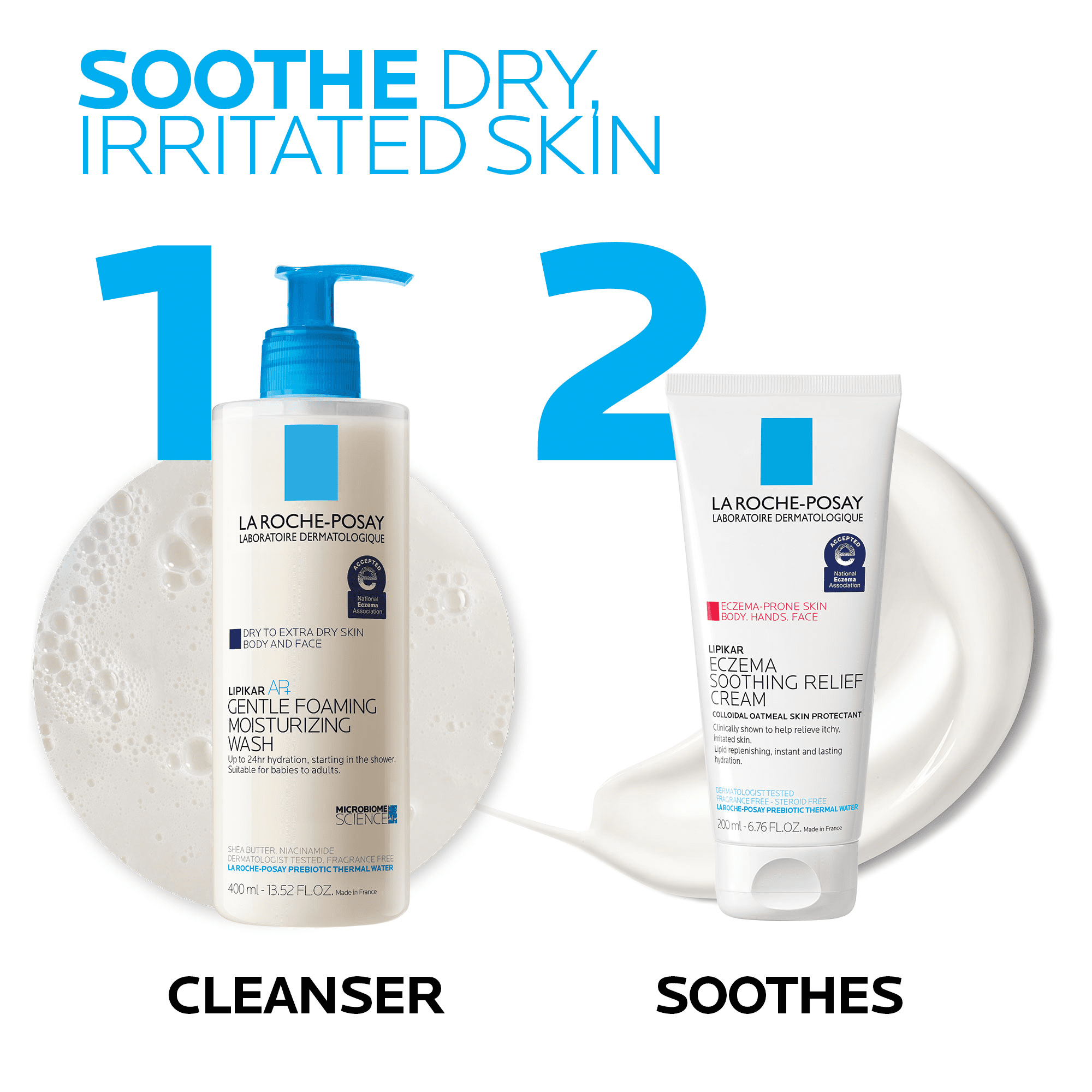 La Roche-Posay Lipikar Soothing Relief Eczema Cream, 6.76 fl oz