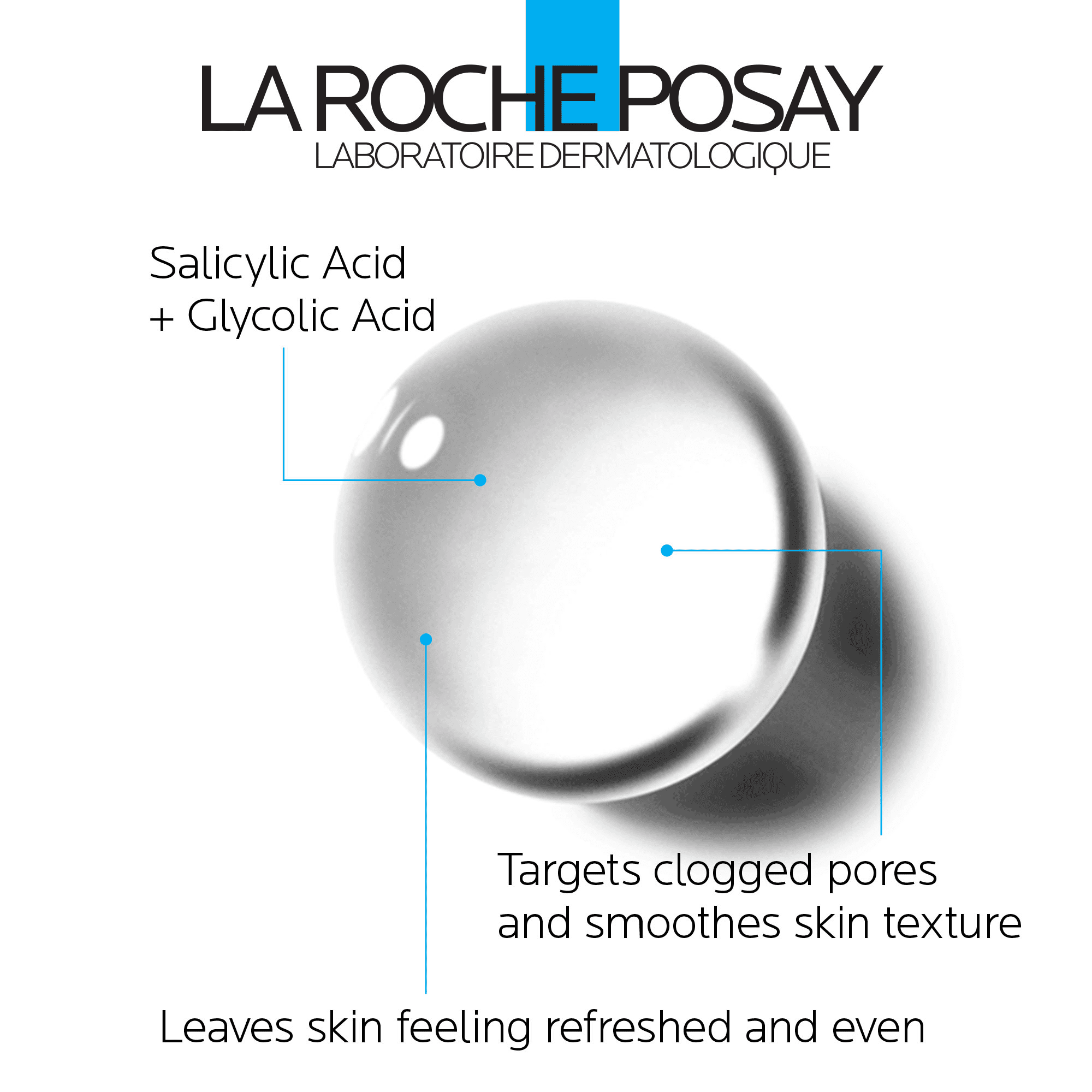 La Roche-Posay Effaclar Clarifying Solution Acne Toner with Salycilic Acid for Oily Skin, 6.76 fl oz