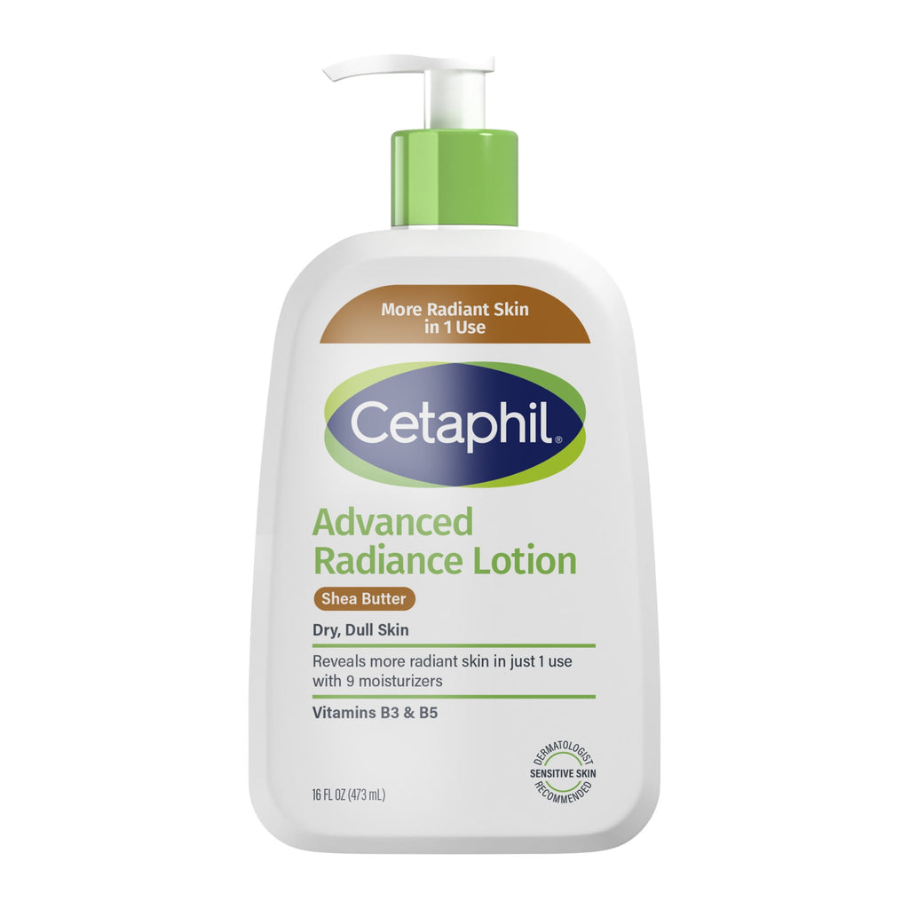 Cetaphil Advanced Radiance Body Lotion with Shea Butter for Sensitive Skin, Fragrance Free, 16 fl oz