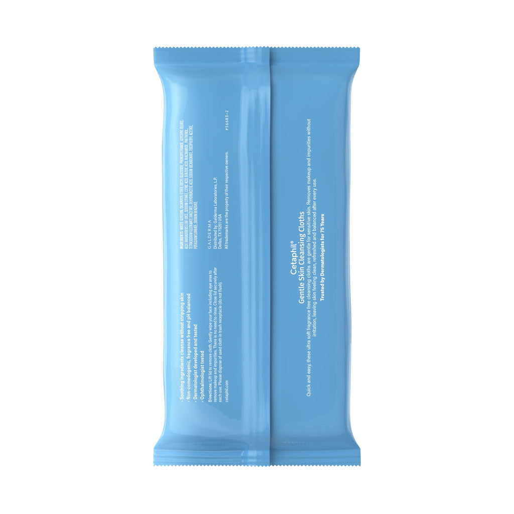 Cetaphil Gentle Skin Cleansing Cloths, 25 ct, Fragrance Free Face and Body Wipes