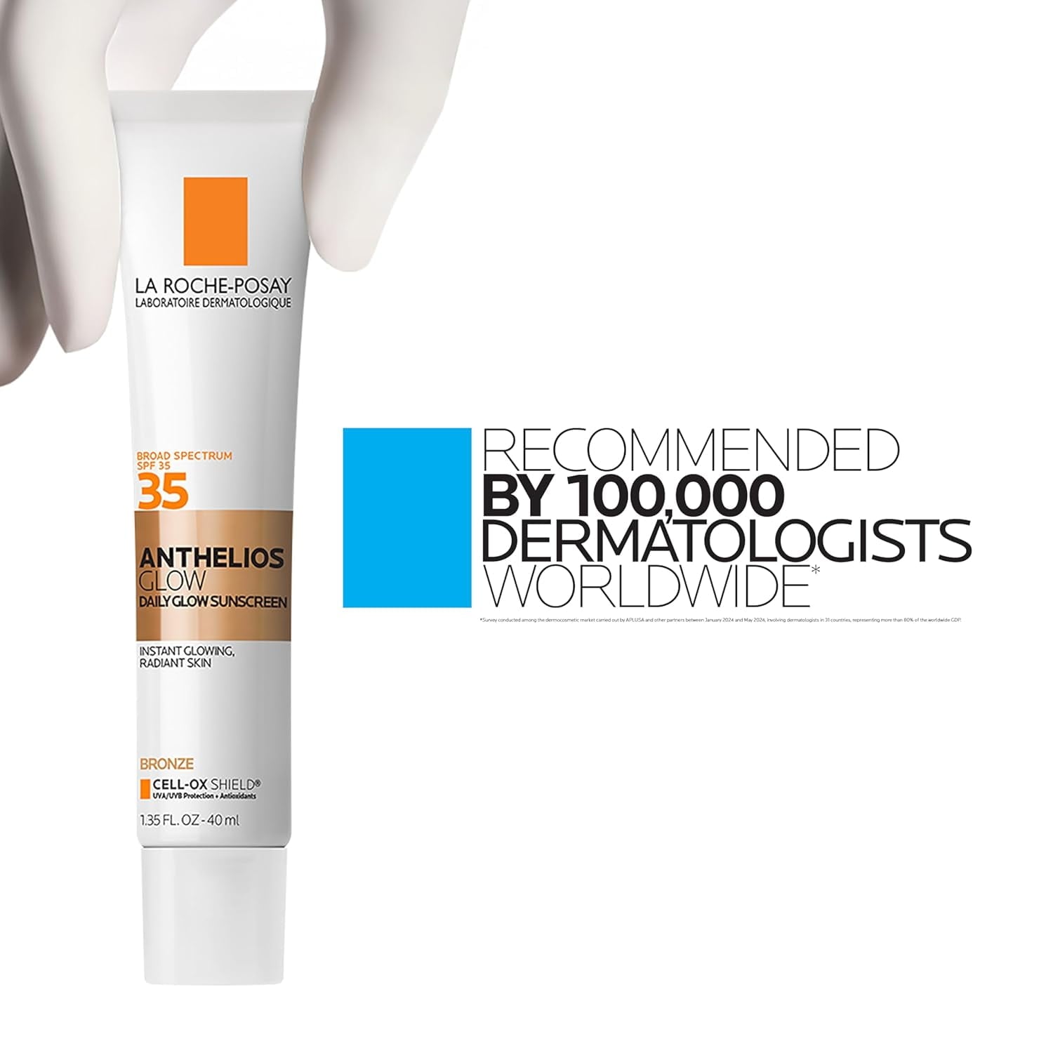 La Roche-Posay Anthelios Glow Face Sunscreen SPF 35 - Bronze, 1.35 fl oz