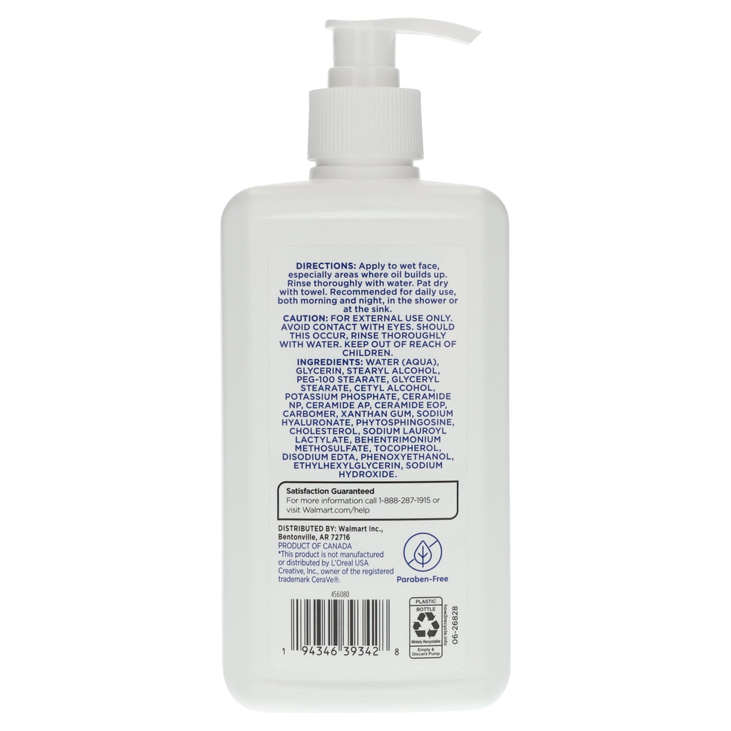 Equate Hydrating Facial Cleanser, 12 fl oz