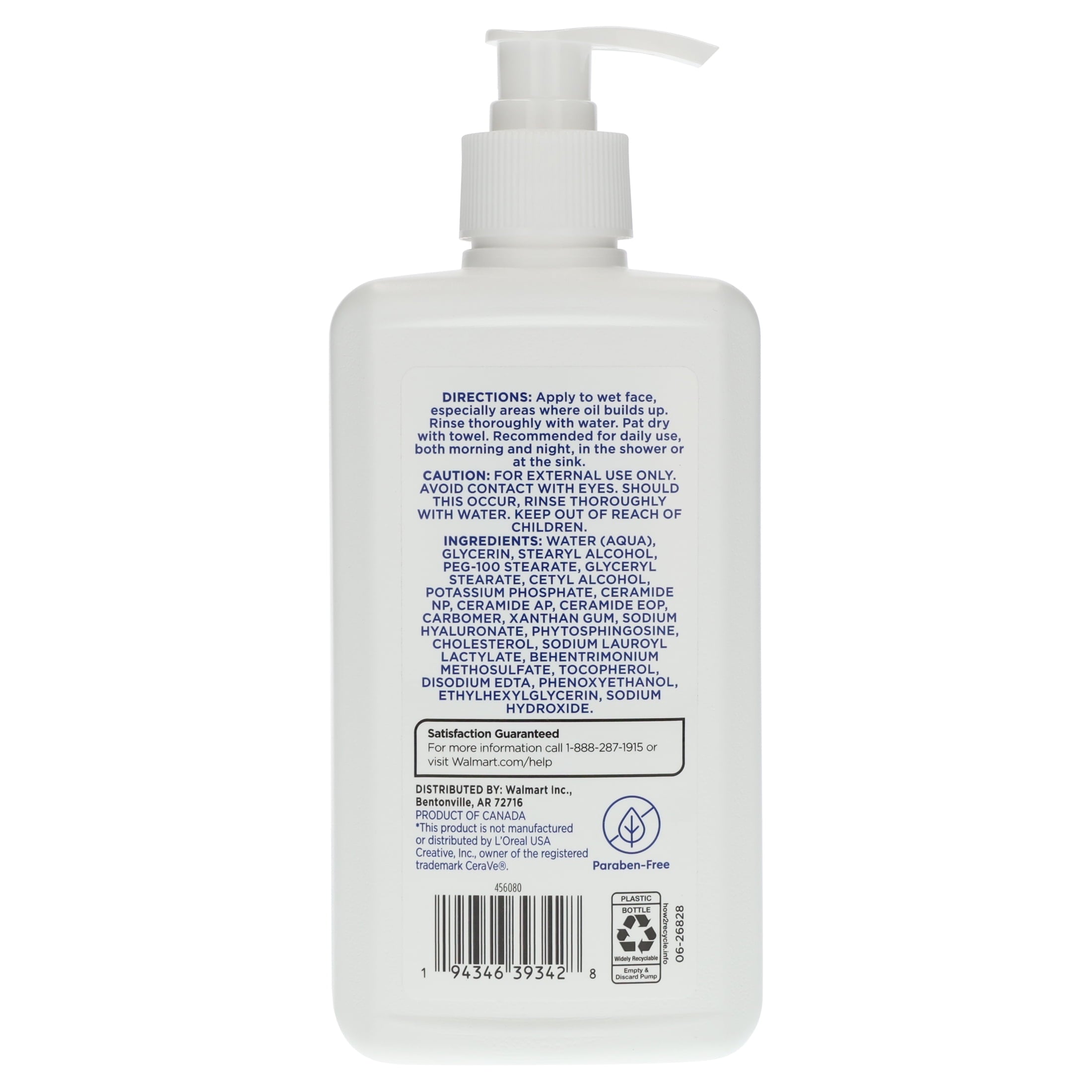 Equate Hydrating Facial Cleanser, 12 fl oz