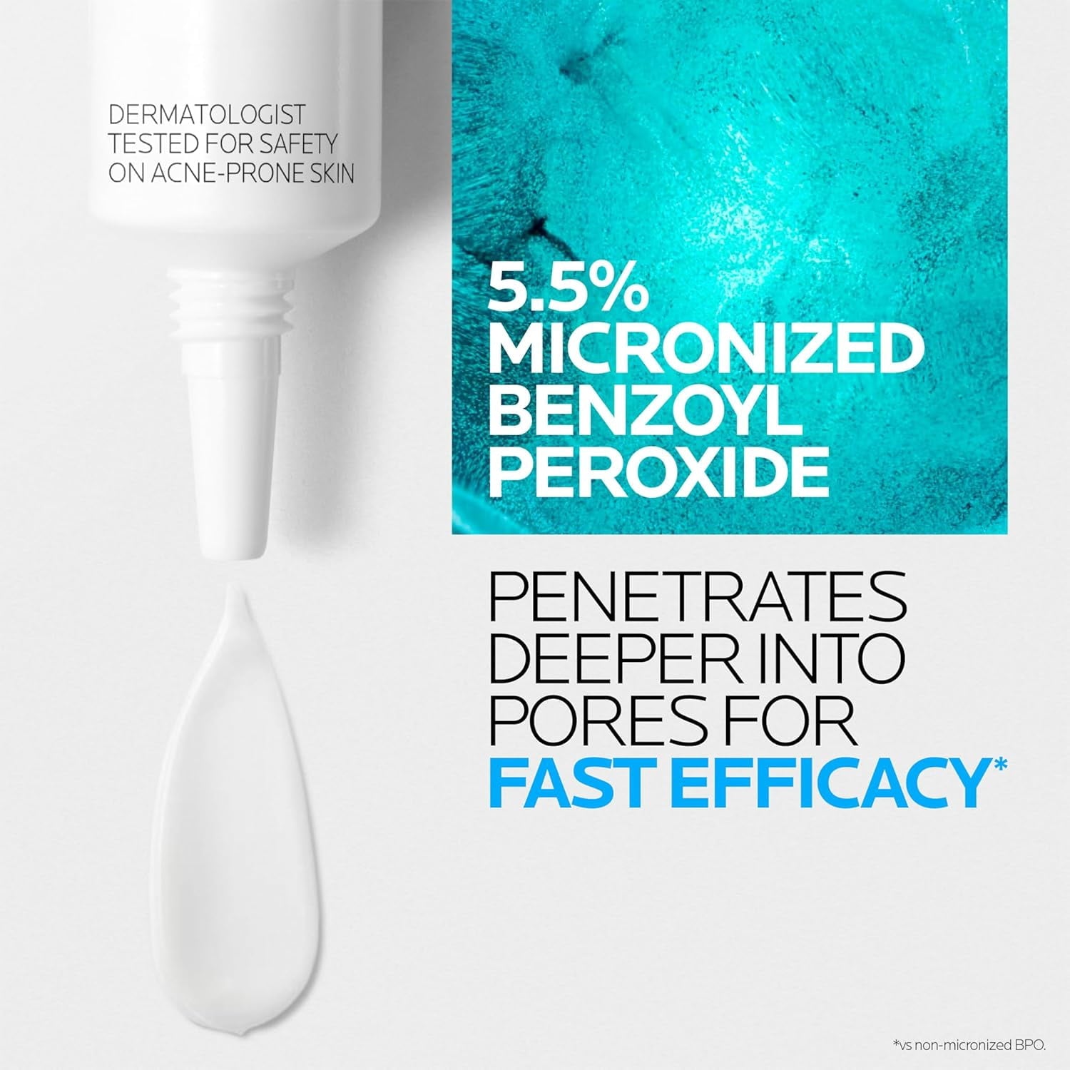 La Roche-Posay Effaclar BPO Multi-Target 5.5% Benzoyl Peroxide Acne Spot Treatment Cream, 0.7 fl oz