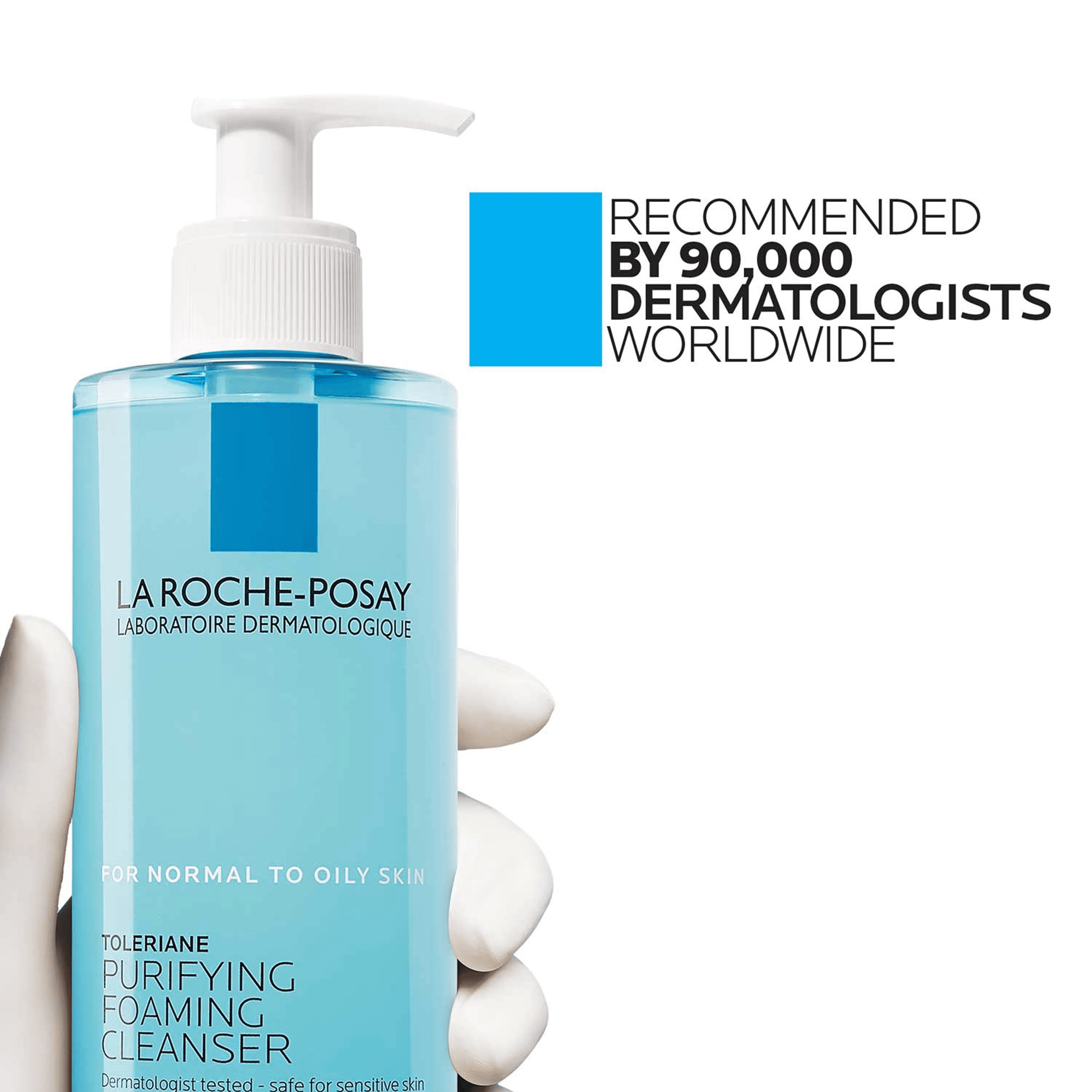 La Roche-Posay Toleriane Purifying Foaming Face Wash for Oily and Normal Skin, Oil-Free Facial Cleanser,13.52 fl oz