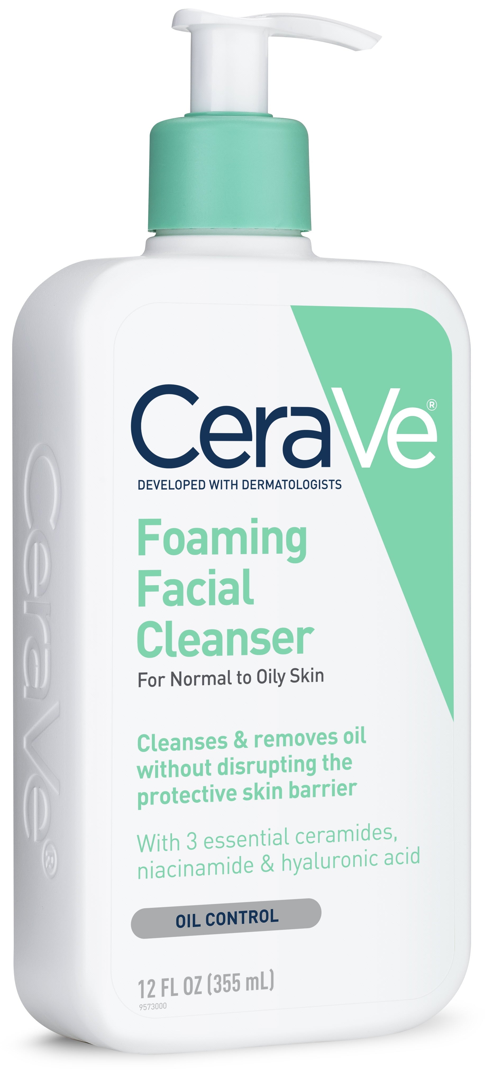 CeraVe Foaming Face Wash, Face Cleanser for Normal to Oily Skin, 12 oz.