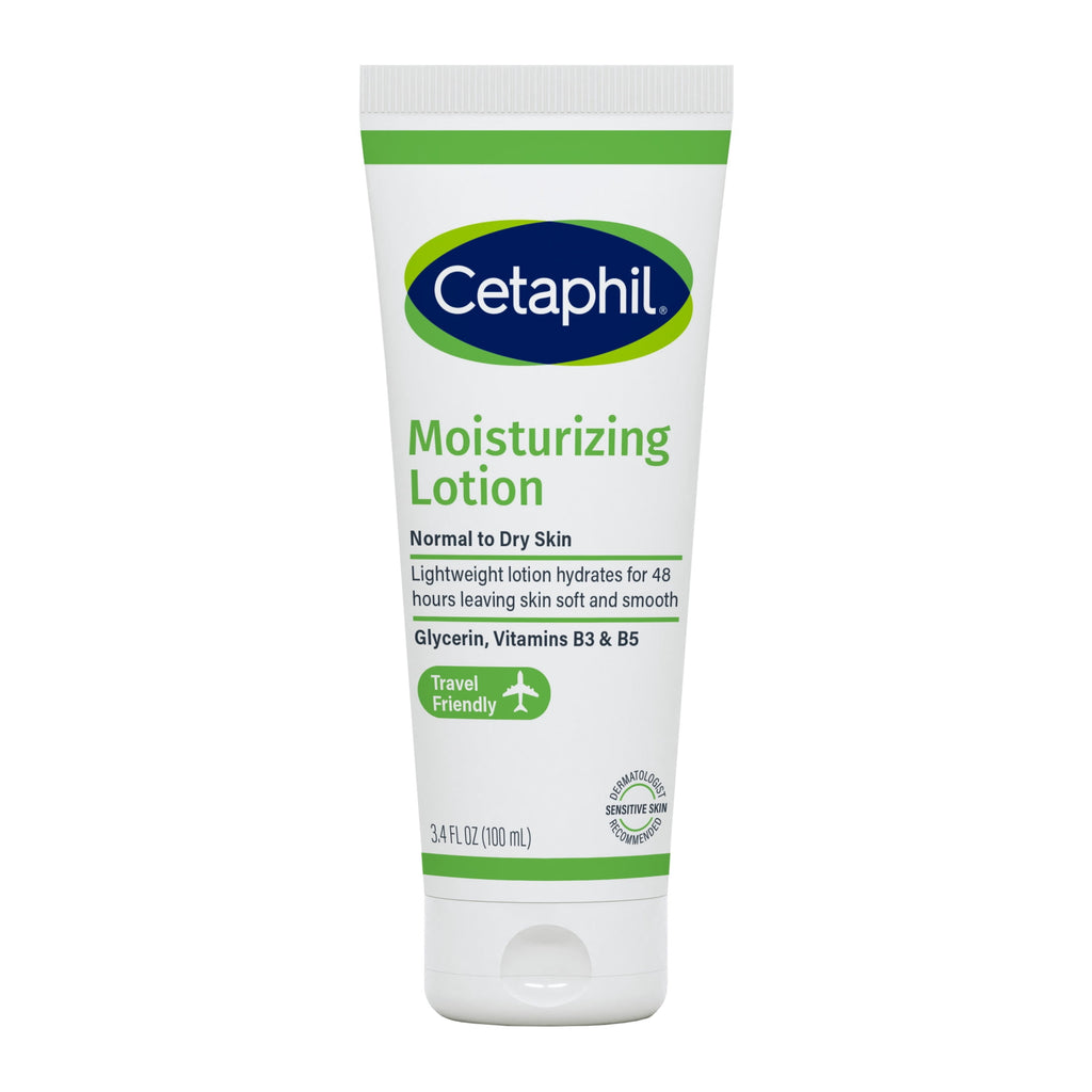 Cetaphil Moisturizing Lotion for Normal to Dry Skin, Hydrating Fragrance Free, 3.4 fl oz