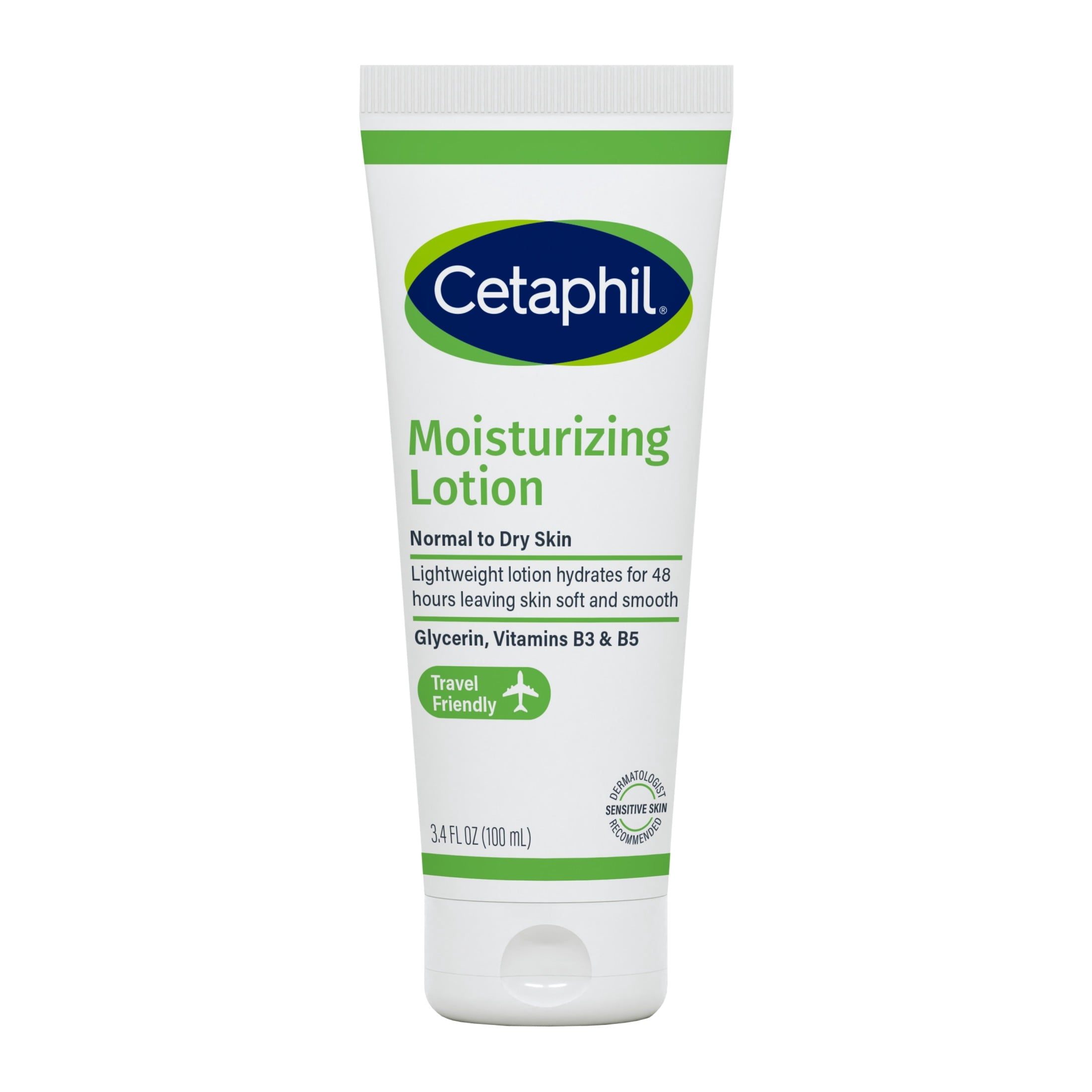 Cetaphil Moisturizing Lotion for Normal to Dry Skin, Hydrating Fragrance Free, 3.4 fl oz