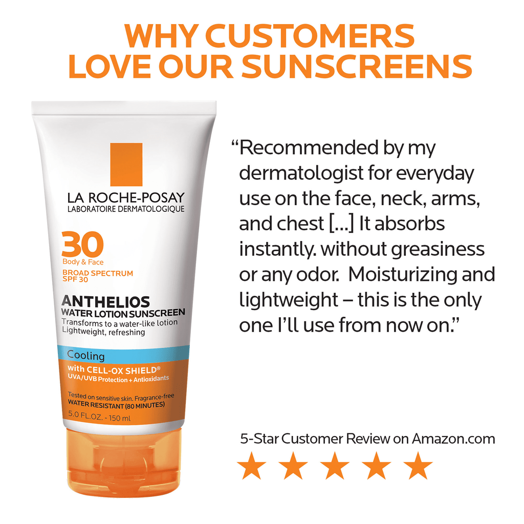 La roche-Posay Anthelios 30 Cooling Water Suncreen Lotion SPF 30, 5.0 fl oz