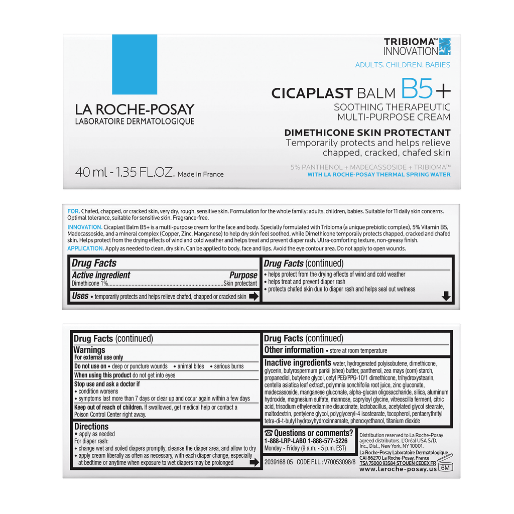 La Roche-Posay Cicaplast Balm B5 for Dry Skin Irritations, 1.35 fl oz