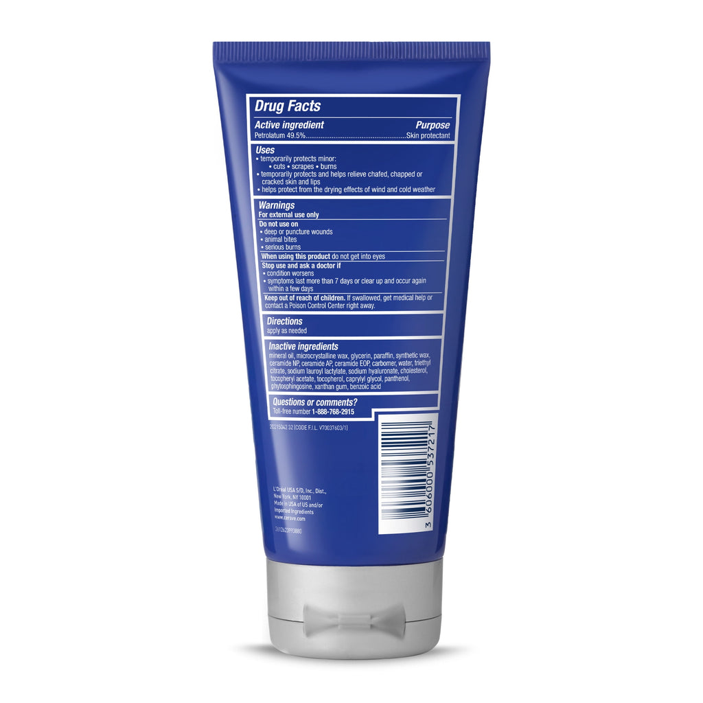 CeraVe Dry Skin Moisturizer Healing Ointment with Petrolatum Hyaluronic Acid Ceramides Fragrance Free 5 oz