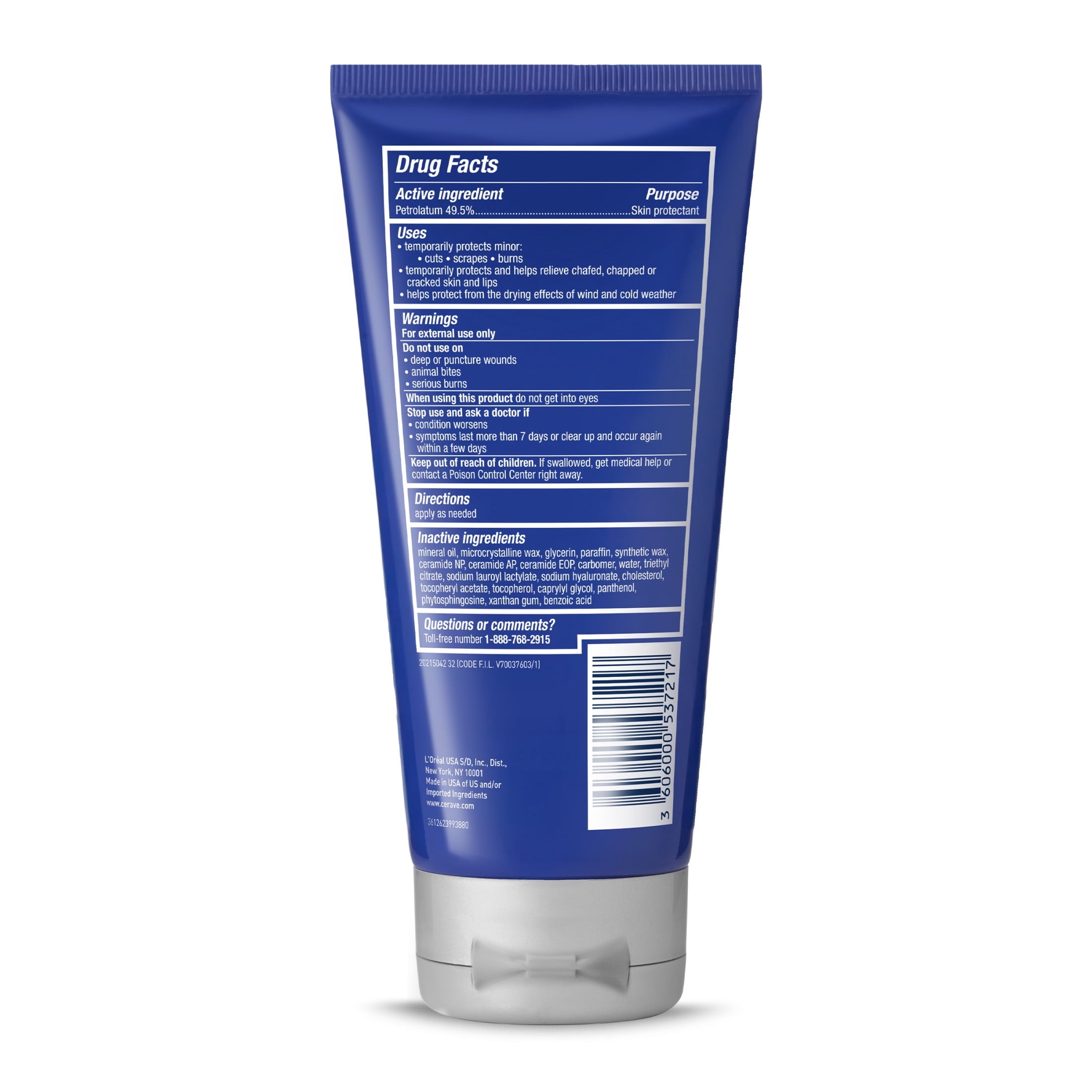 CeraVe Dry Skin Moisturizer Healing Ointment with Petrolatum Hyaluronic Acid Ceramides Fragrance Free 5 oz