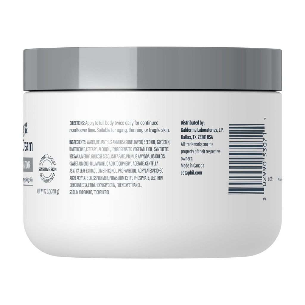 Cetaphil Skin Activator Hydrating & Firming Body Cream with Mandelic Acid (AHA) and Centella Asiatica (CICA) Cream, Hydrates and Firms Aging Skin, Anti-Aging Skin Care, 12 oz