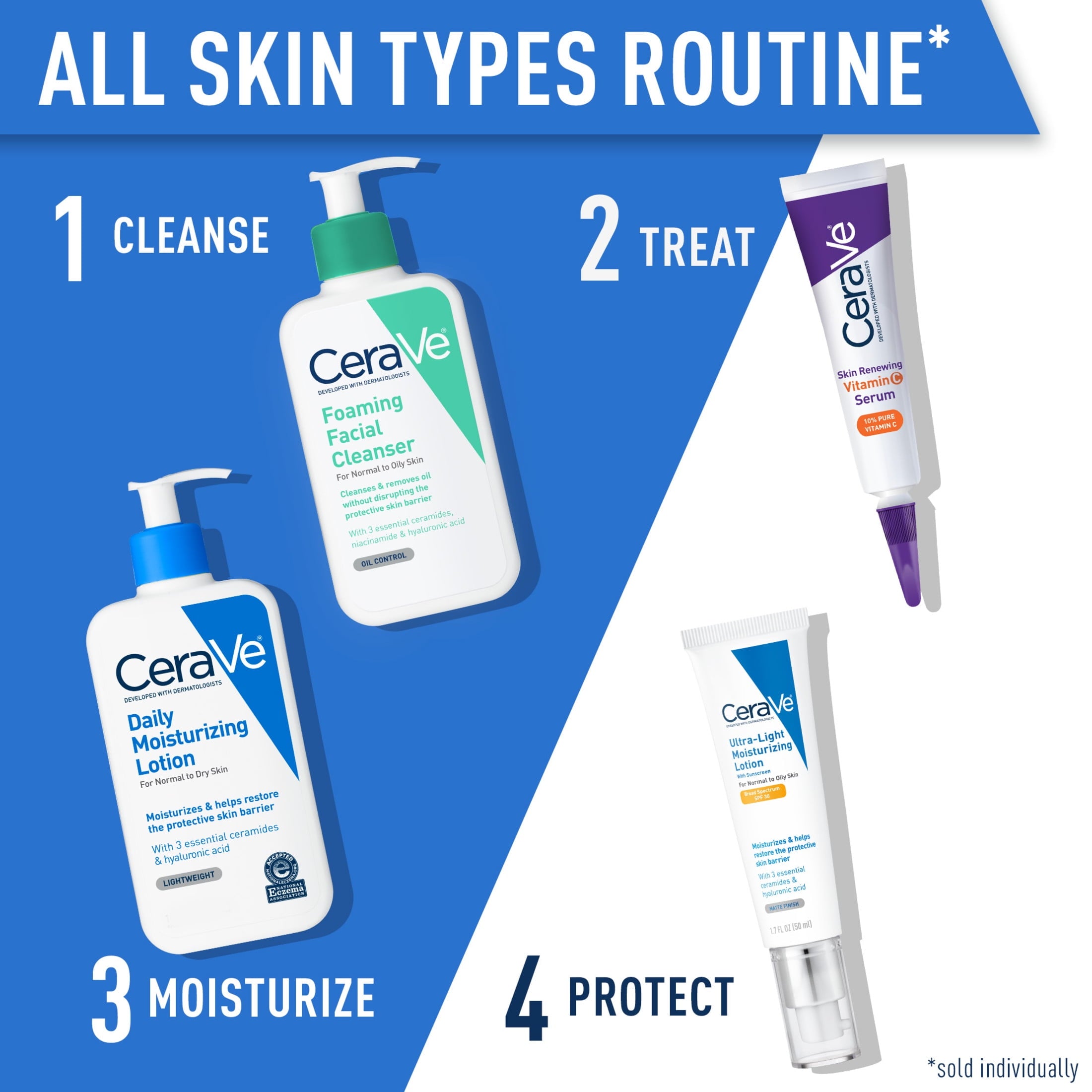 (3 pack) CeraVe Daily Moisturizing Lotion for Normal to Dry Skin Face Body Hand Hyaluronic Acid 3 fl oz