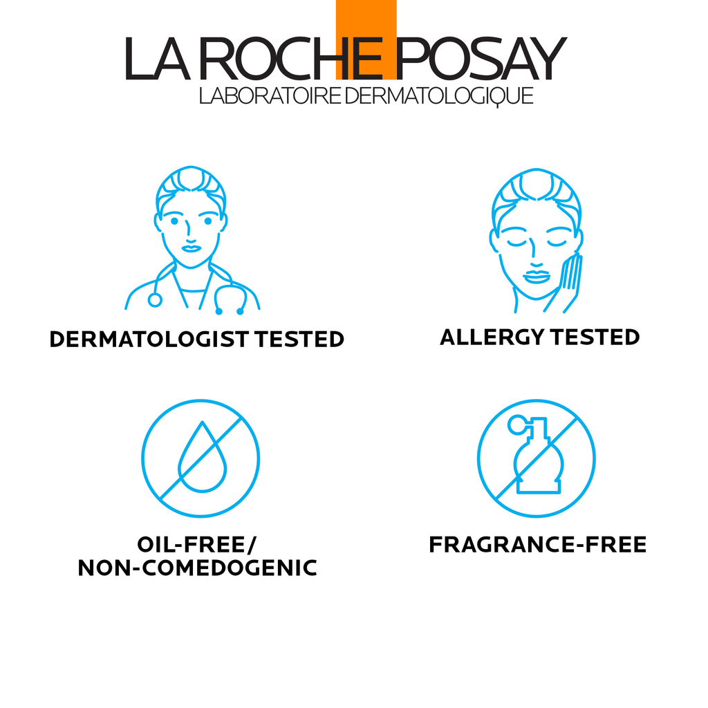 La Roche-Posay Anthelios Clear Skin Dry Touch Facial Sunscreen SPF 60 Oil-Free for All Skin Types,1.7 fl oz